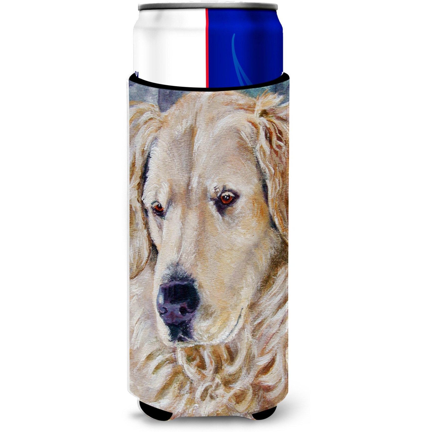 &quotCaroline's Treasures 7382MUK "&quotGolden Retriever Contemplation Michelob Ultra Koozies for Slim Cans, Multicolor"