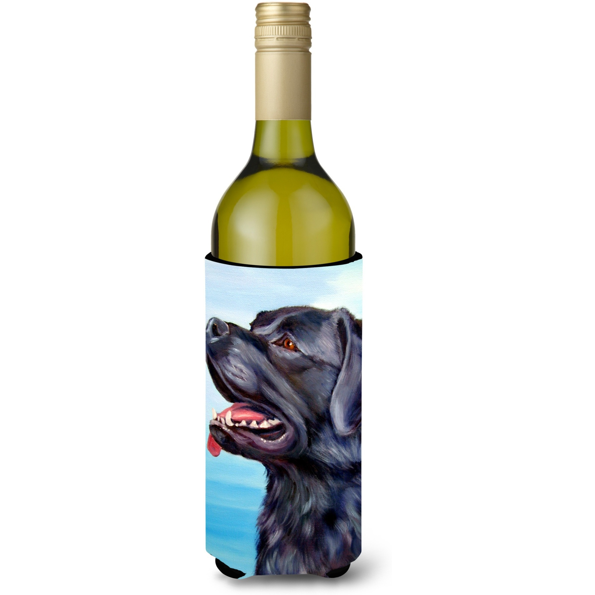 &quotCaroline's Treasures 7389LITERK "&quotBlack Labrador Retriever"" Wine Bottle Hugger Koozie, 750ml, Multicolor"