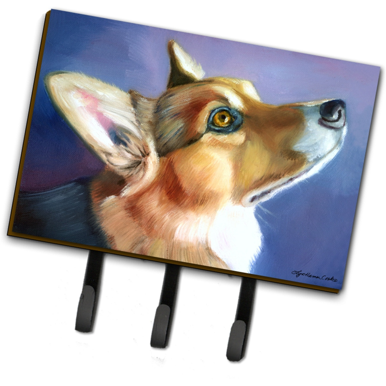 &quotCaroline's Treasures Corgi Devotion Leash or Key Holder 7405TH68, Triple, Multicolor"