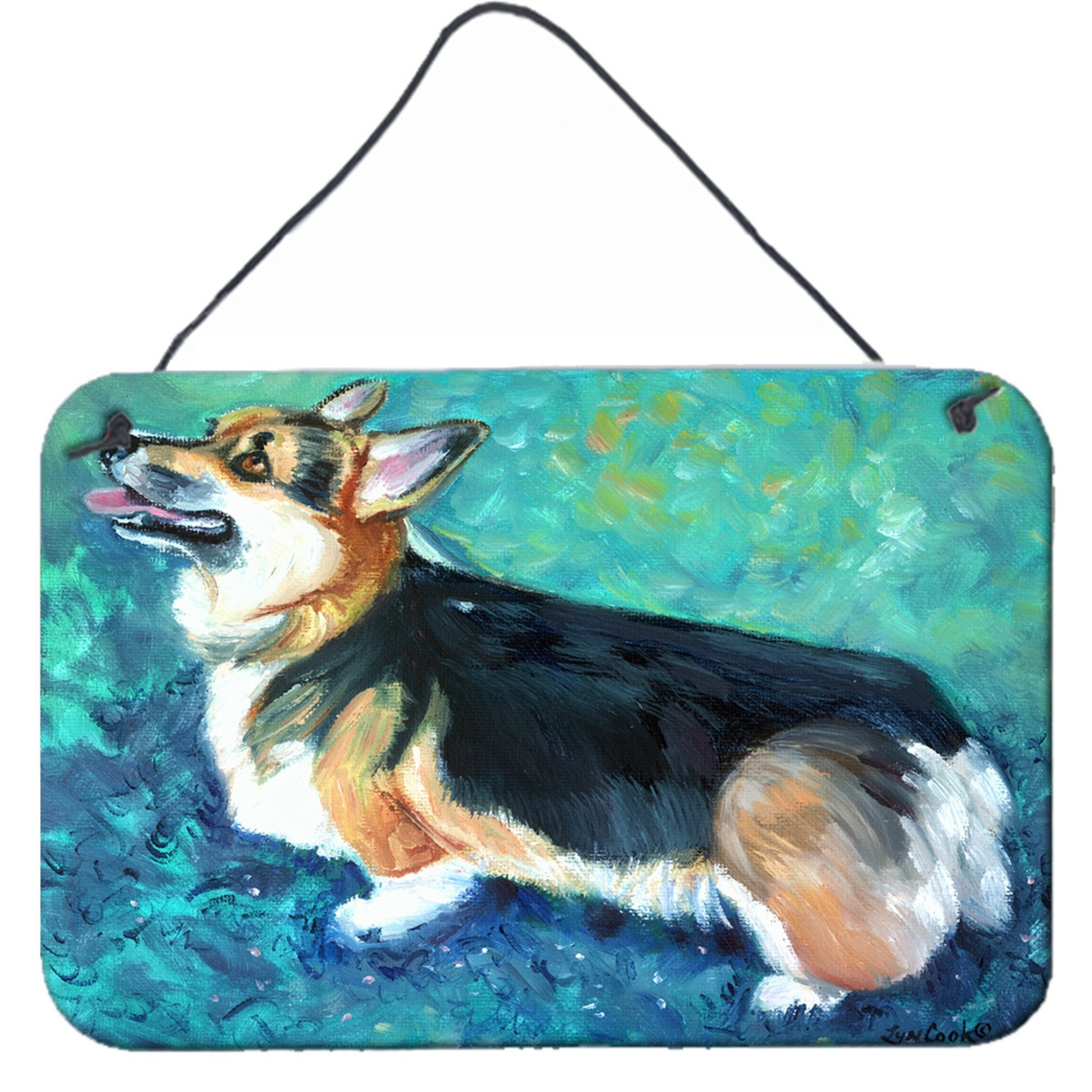 &quotCaroline's Treasures Corgi Pembroke Wall or Door Hanging Prints 7408DS812, 8"&quotH x 12"&quotW, Multicolor"