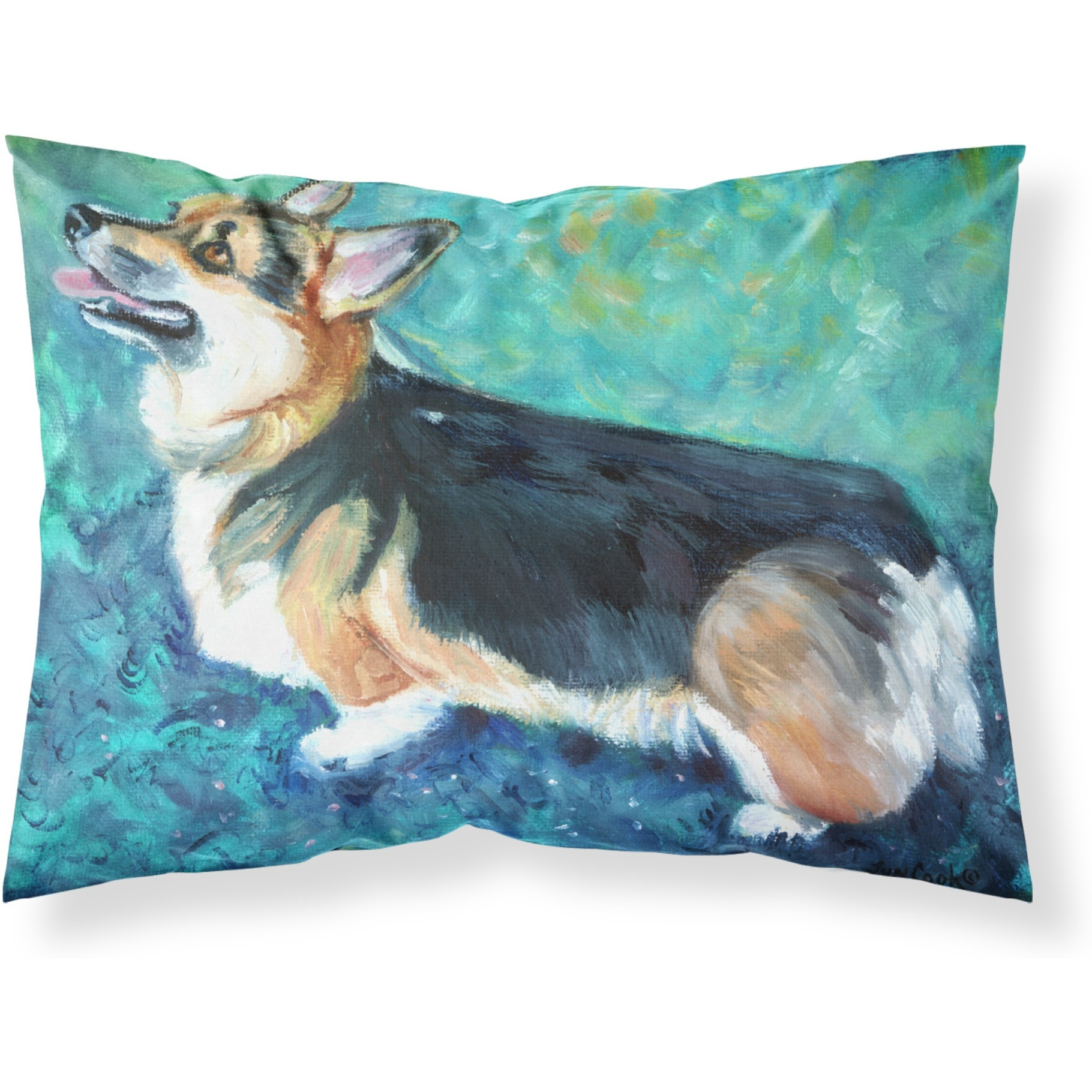 &quotCaroline's Treasures "&quotCorgi Pembroke"" Printed, Polyester Envelope Closure pillowcase, Standard, Multicolor"