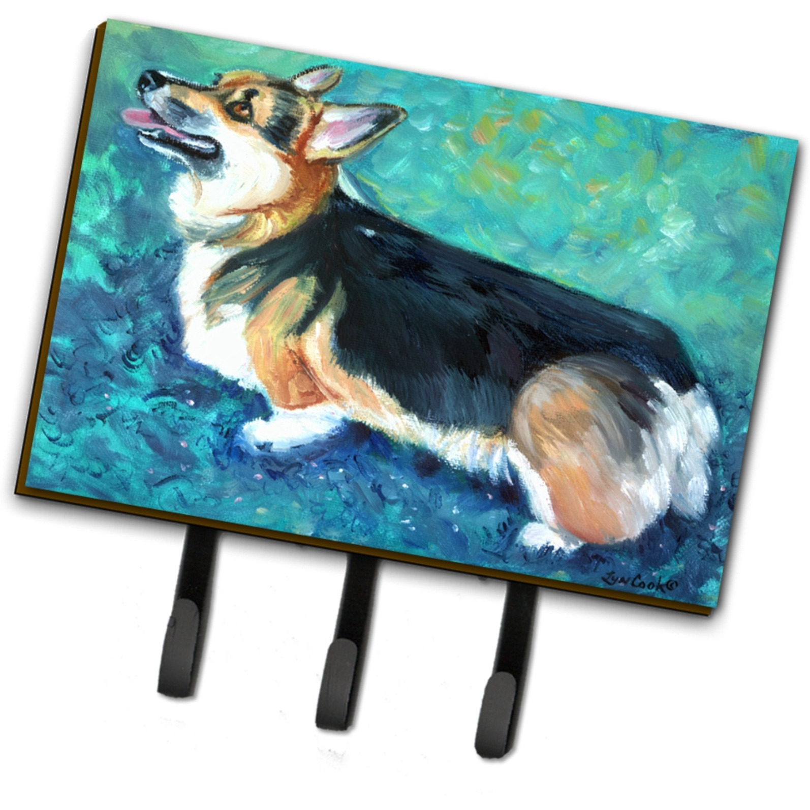 &quotCaroline's Treasures Corgi Pembroke Leash or Key Holder 7408TH68, Triple, Multicolor"