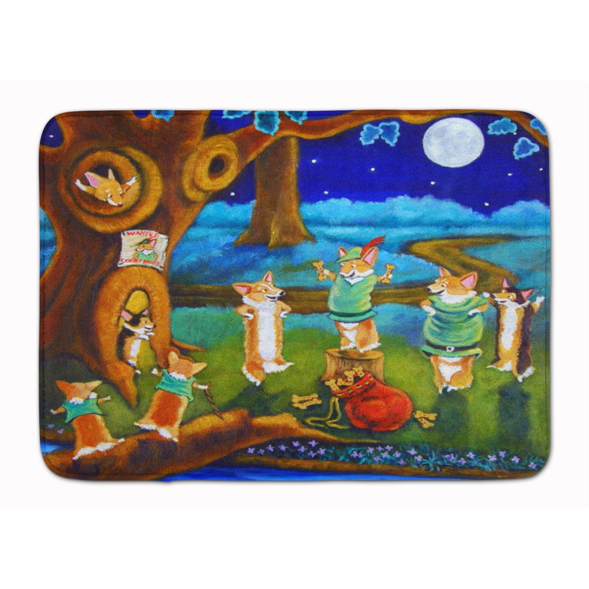 &quotCaroline's Treasures Corgi Robin Hood Floor Mat, 19"" x 27"", Multicolor"