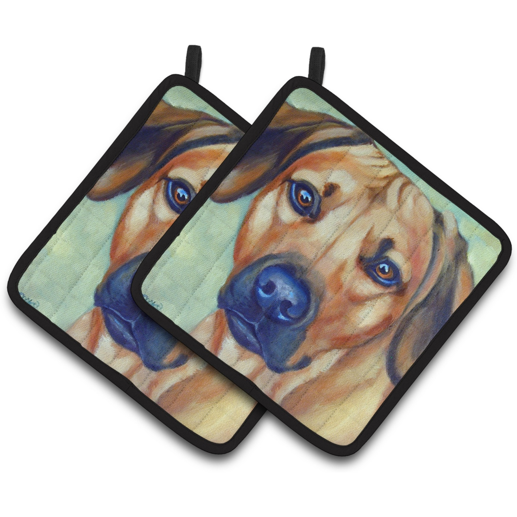 &quotCaroline's Treasures Rhodesian Ridgeback Pair of Pot Holders 7437PTHD, 7.5HX7.5W, Multicolor"