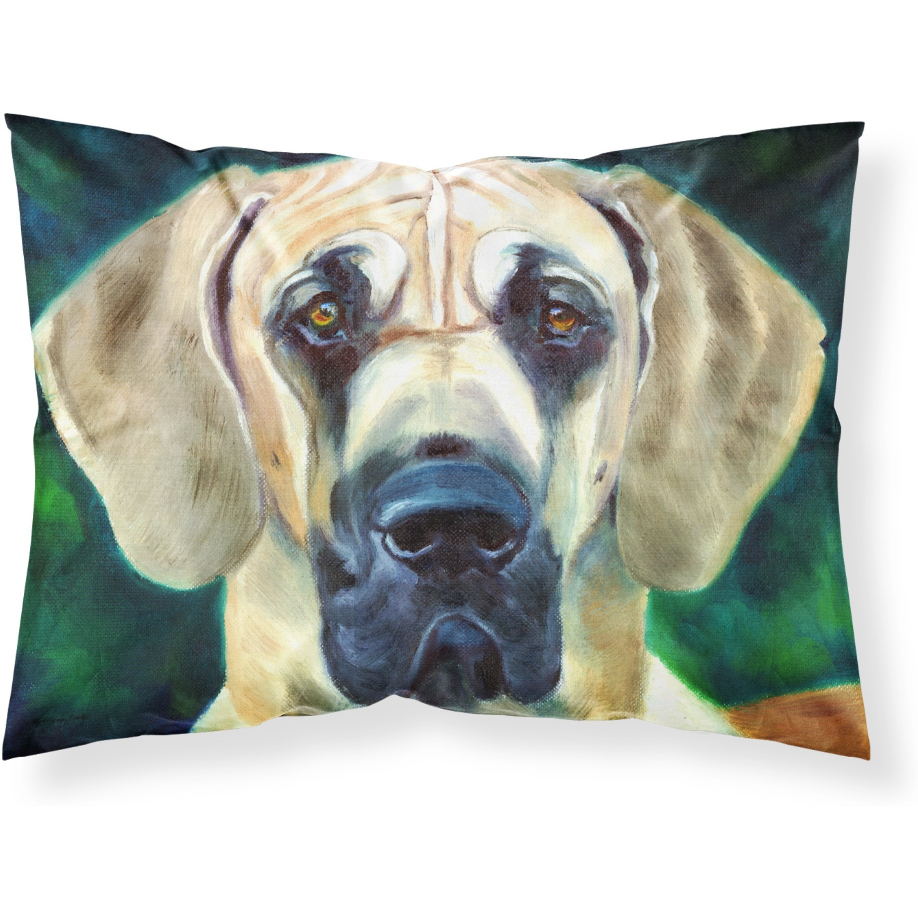 &quotCaroline's Treasures Dane Lookin at you Fabric Standard Pillowcase 7444PILLOWCASE, Multicolor"
