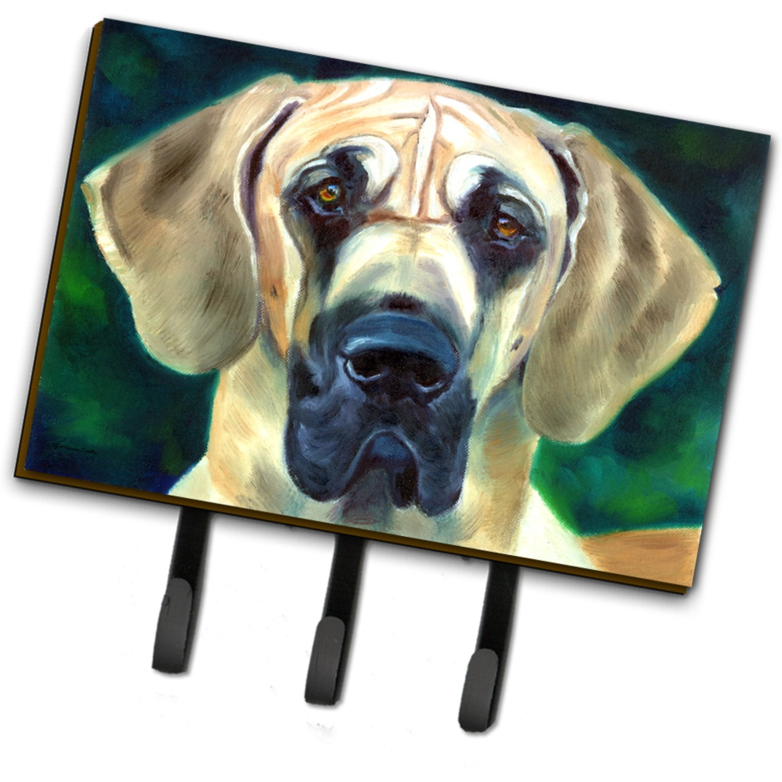 &quotCaroline's Treasures Dane Lookin at you Leash or Key Holder 7444TH68, Triple, Multicolor"