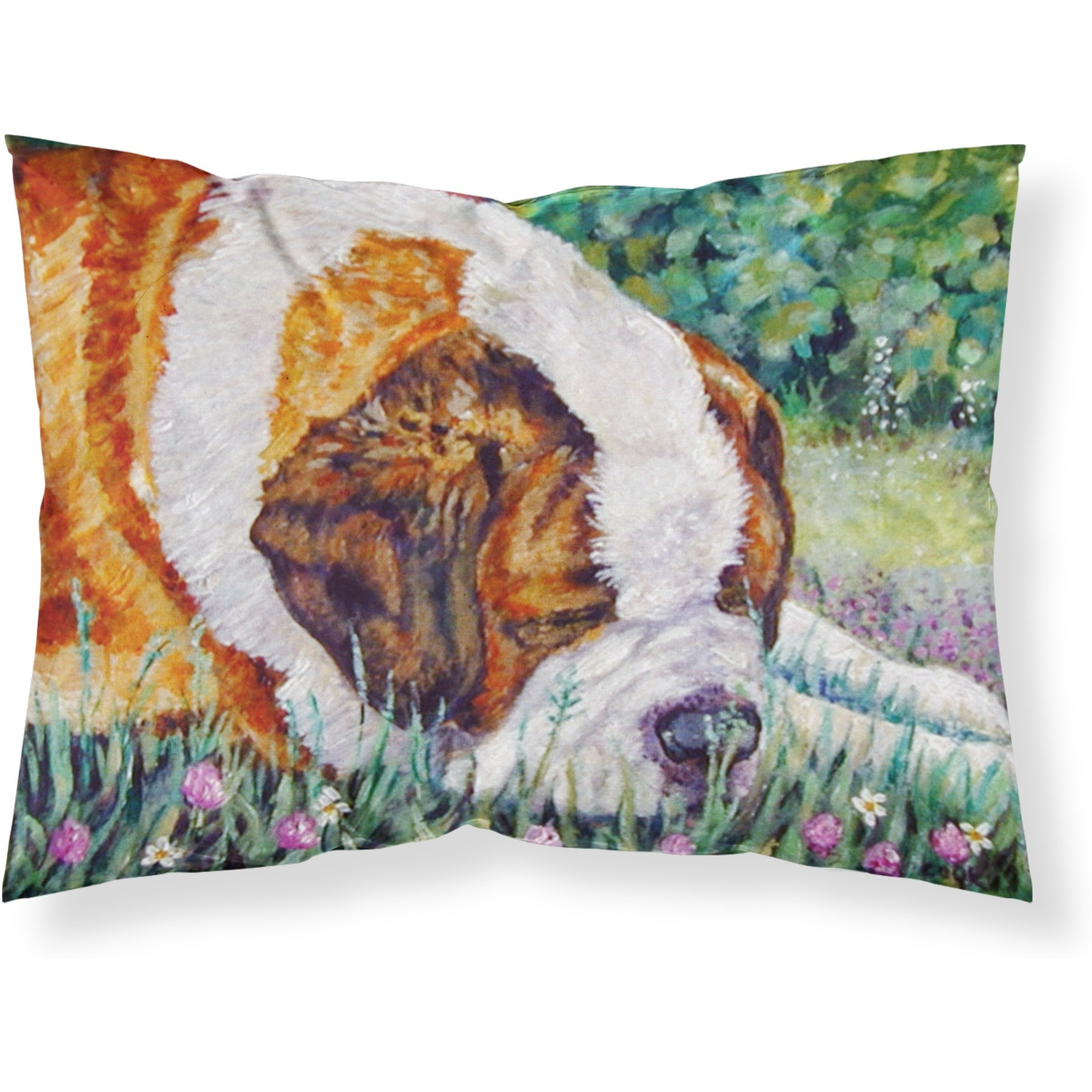 &quotCaroline's Treasures Saint Bernard Naptime Fabric Standard Pillowcase 7445PILLOWCASE, Multicolor"