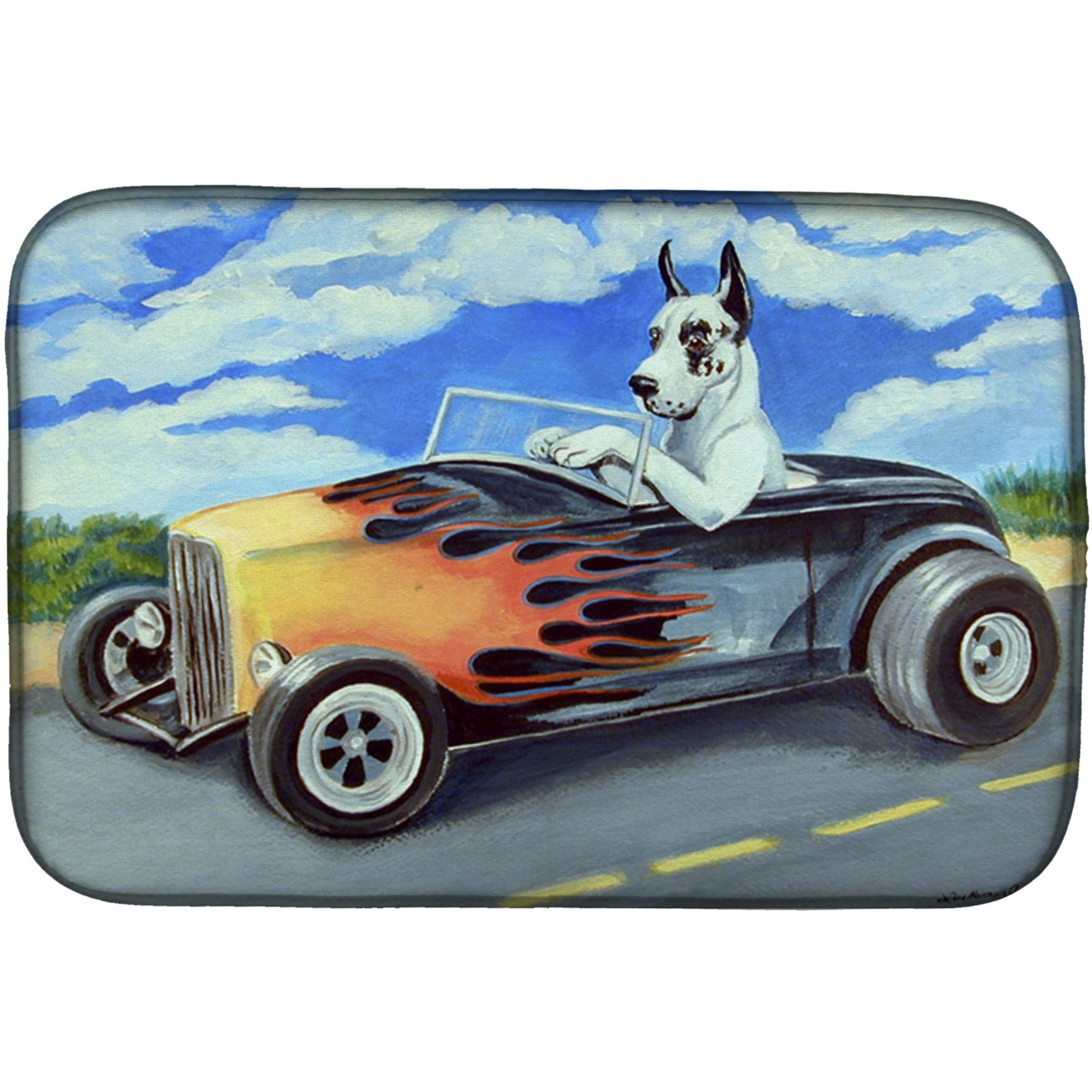 &quotCaroline's Treasures Dane Dish Drying Mat, 14"" x 21"", Multicolor"