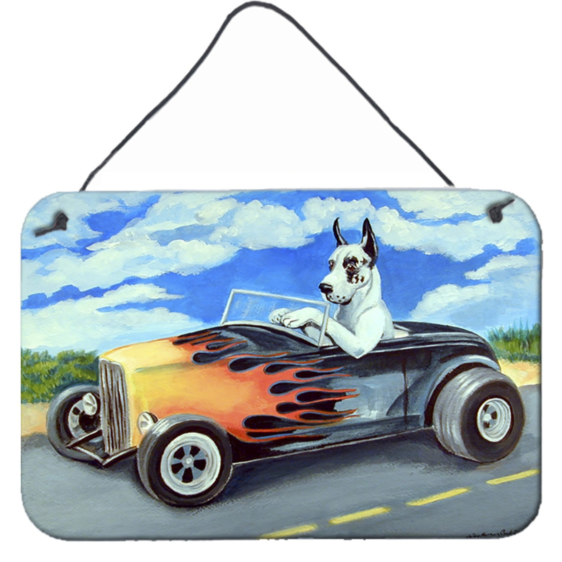 &quotCaroline's Treasures 7502DS812 Great Dane Aluminum Metal Wall or Door Hanging Prints, 8 x 12"""