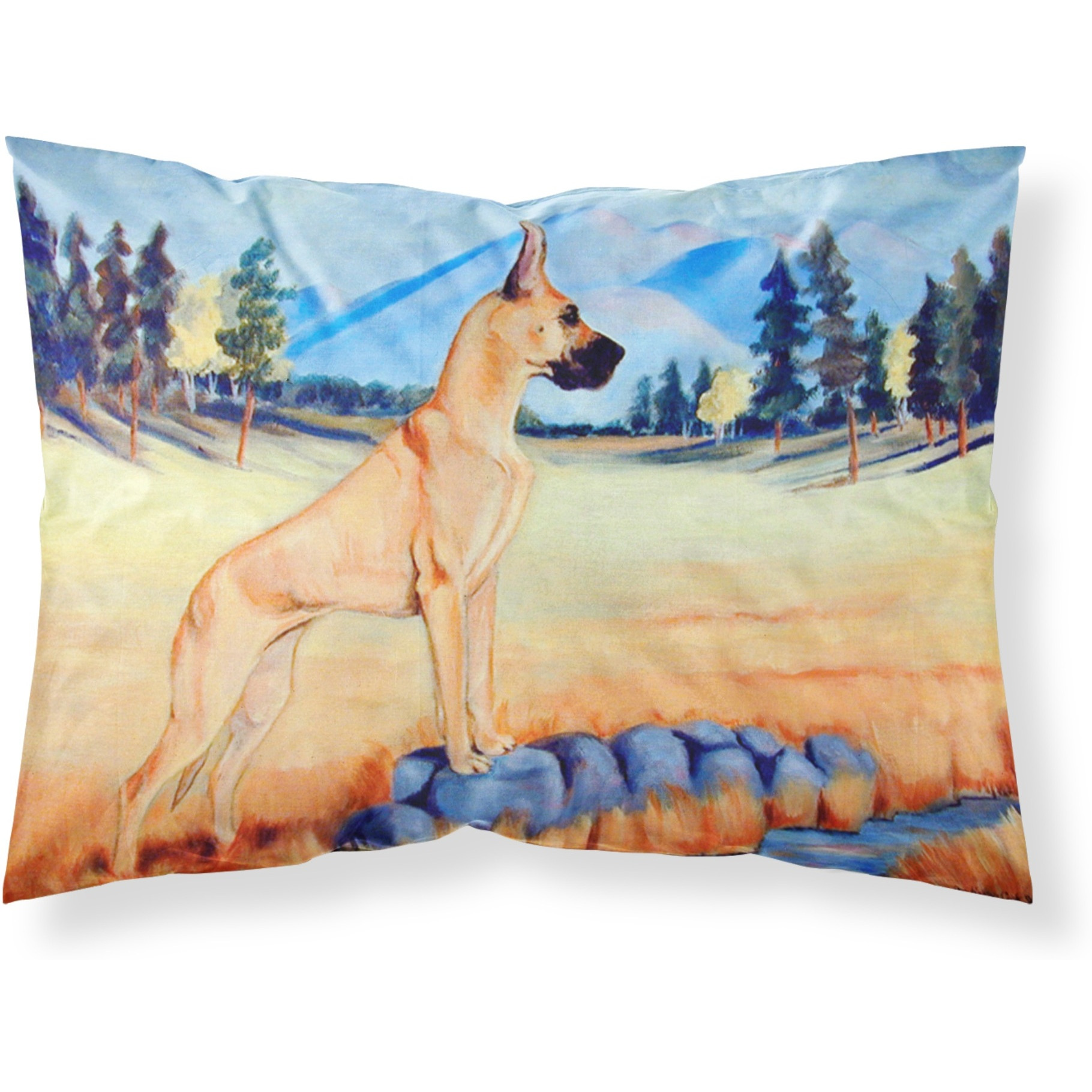 &quotCaroline's Treasures 7504PILLOWCASE Great Dane Moisture Wicking Fabric Standard Pillowcase, Large, Multicolor"