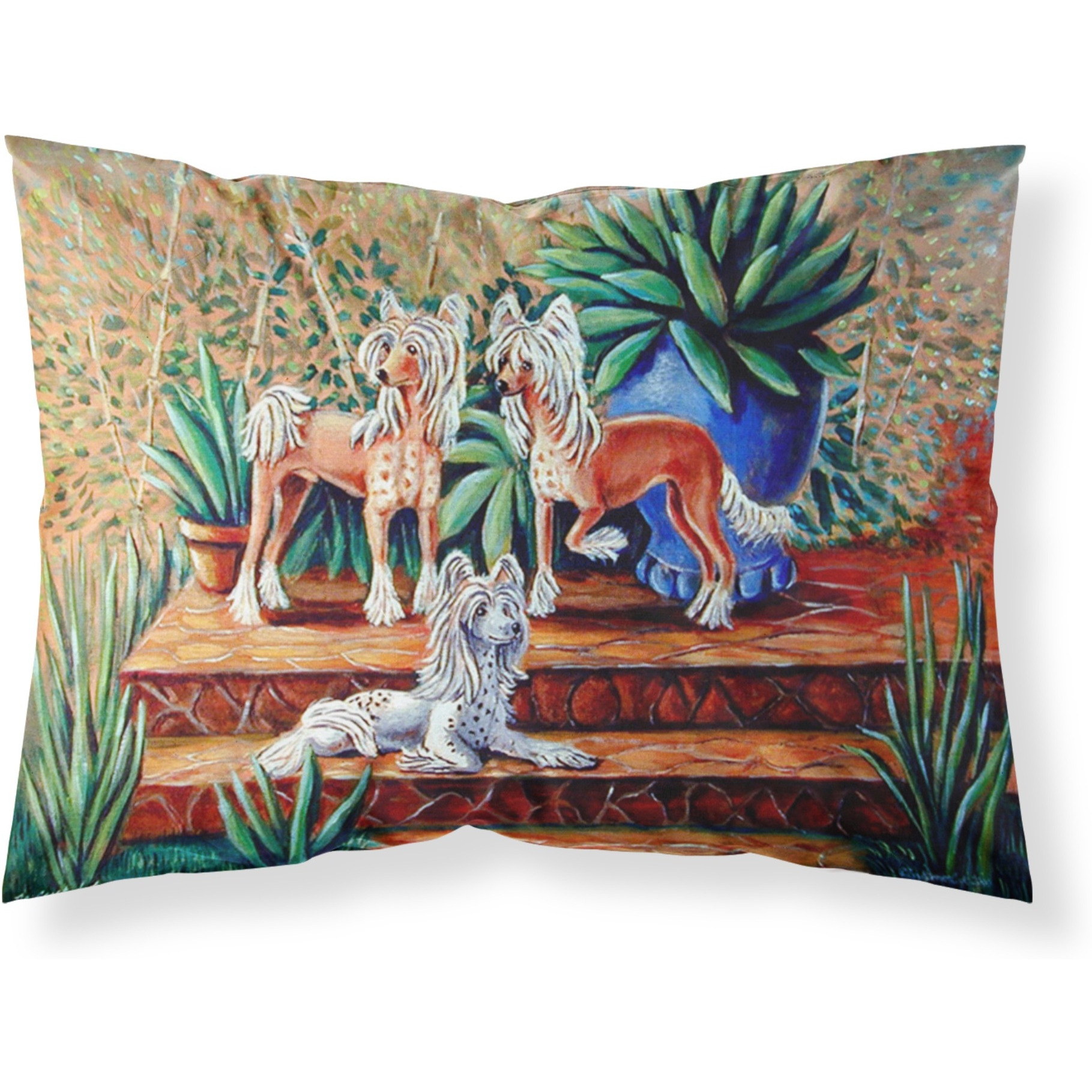 &quotCaroline's Treasures 7505PILLOWCASE Chinese Crested Moisture Wicking Fabric Standard Pillowcase, Large, Multicolor"