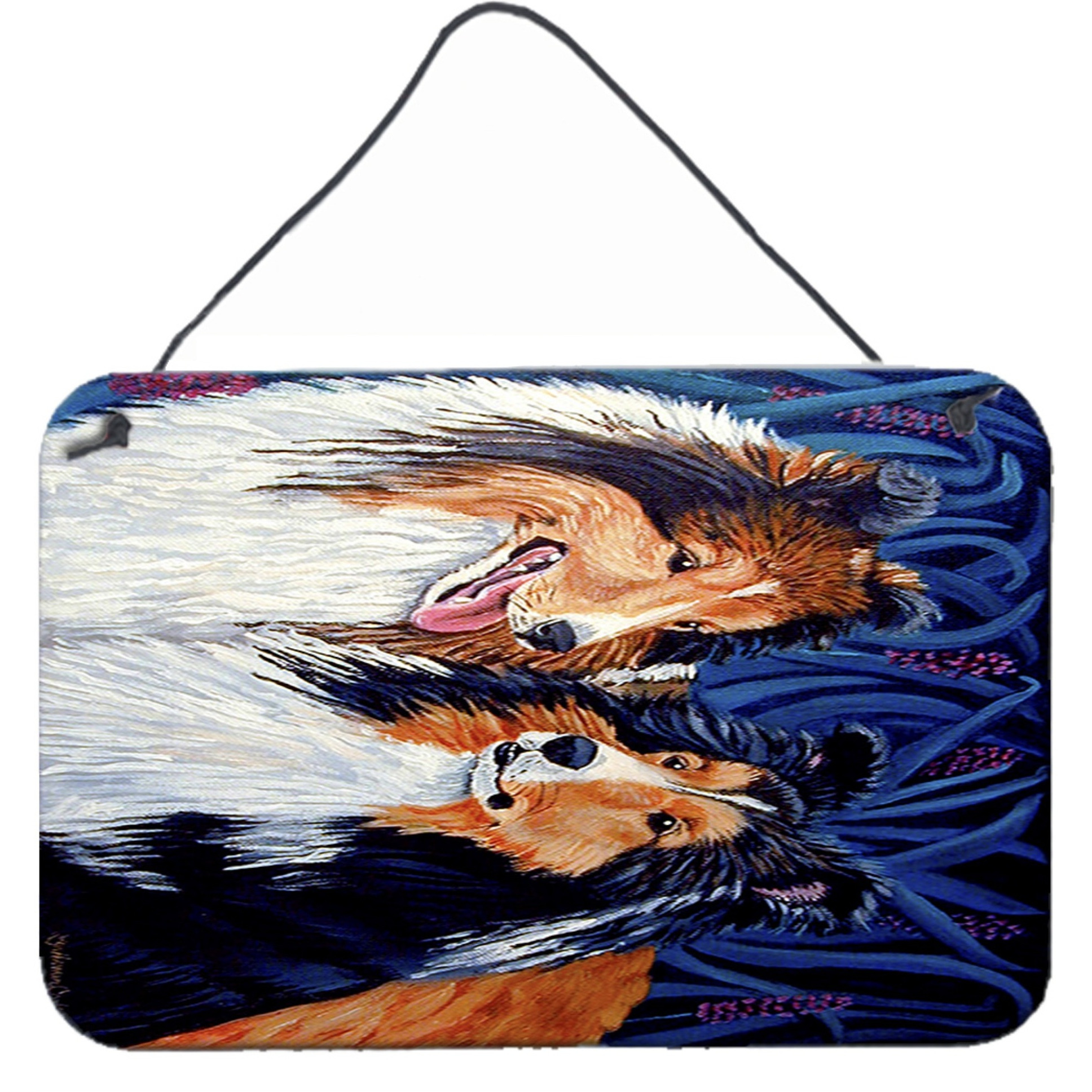 &quotCaroline's Treasures Sheltie Aluminum Metal Wall or Door Hanging Prints, 8 x 12"""
