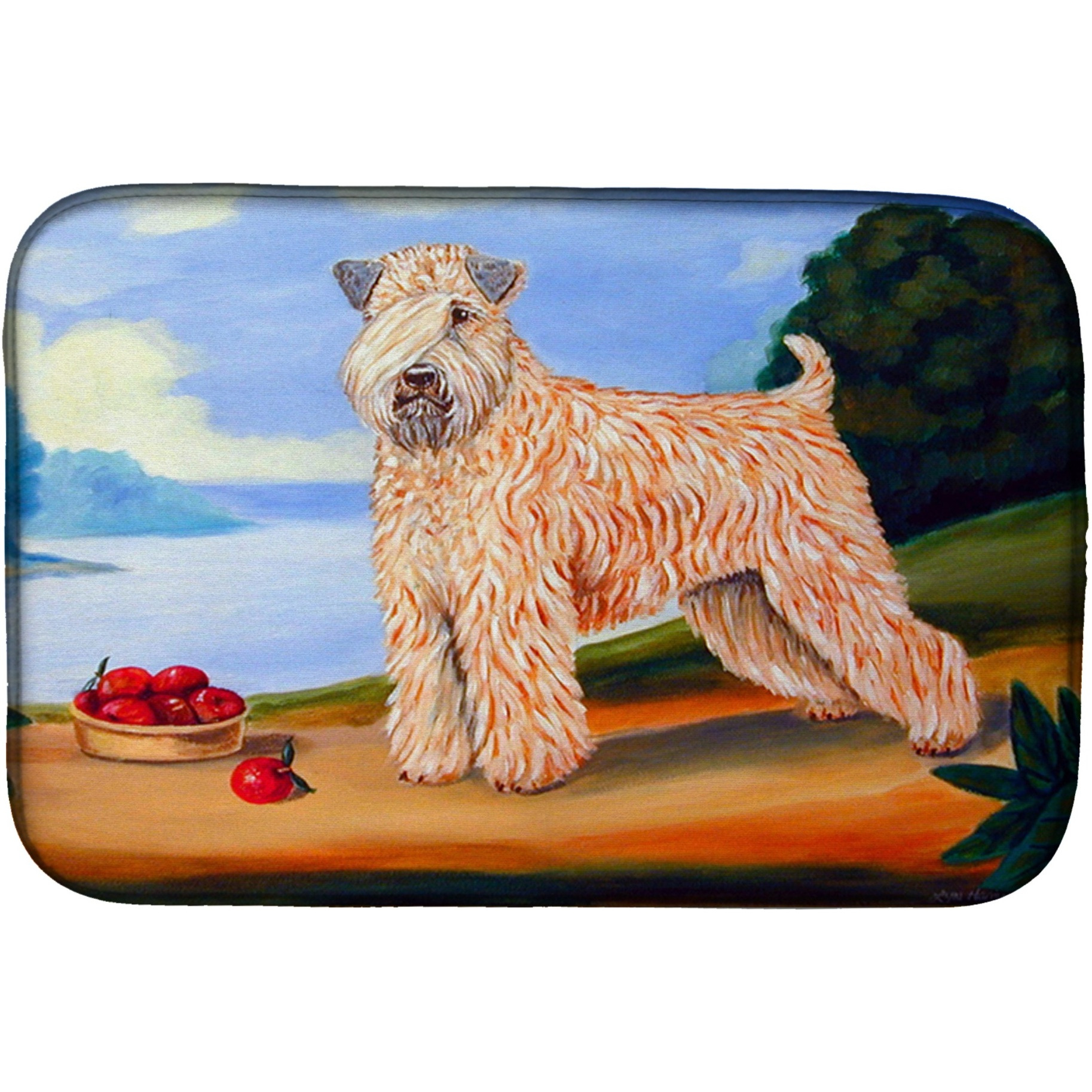 &quotCaroline's Treasures Wheaten Terrier Soft Coated Dish Drying Mat, 14"" x 21"", Multicolor"