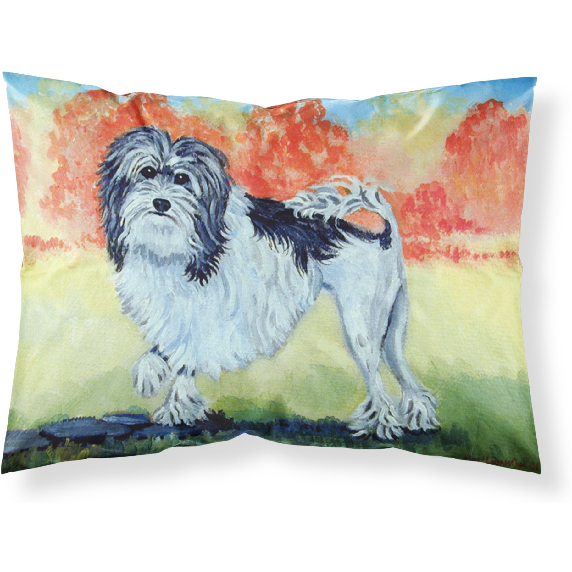 &quotCaroline's Treasures 7510PILLOWCASE Lowchen Moisture Wicking Fabric Standard Pillowcase, Large, Multicolor"