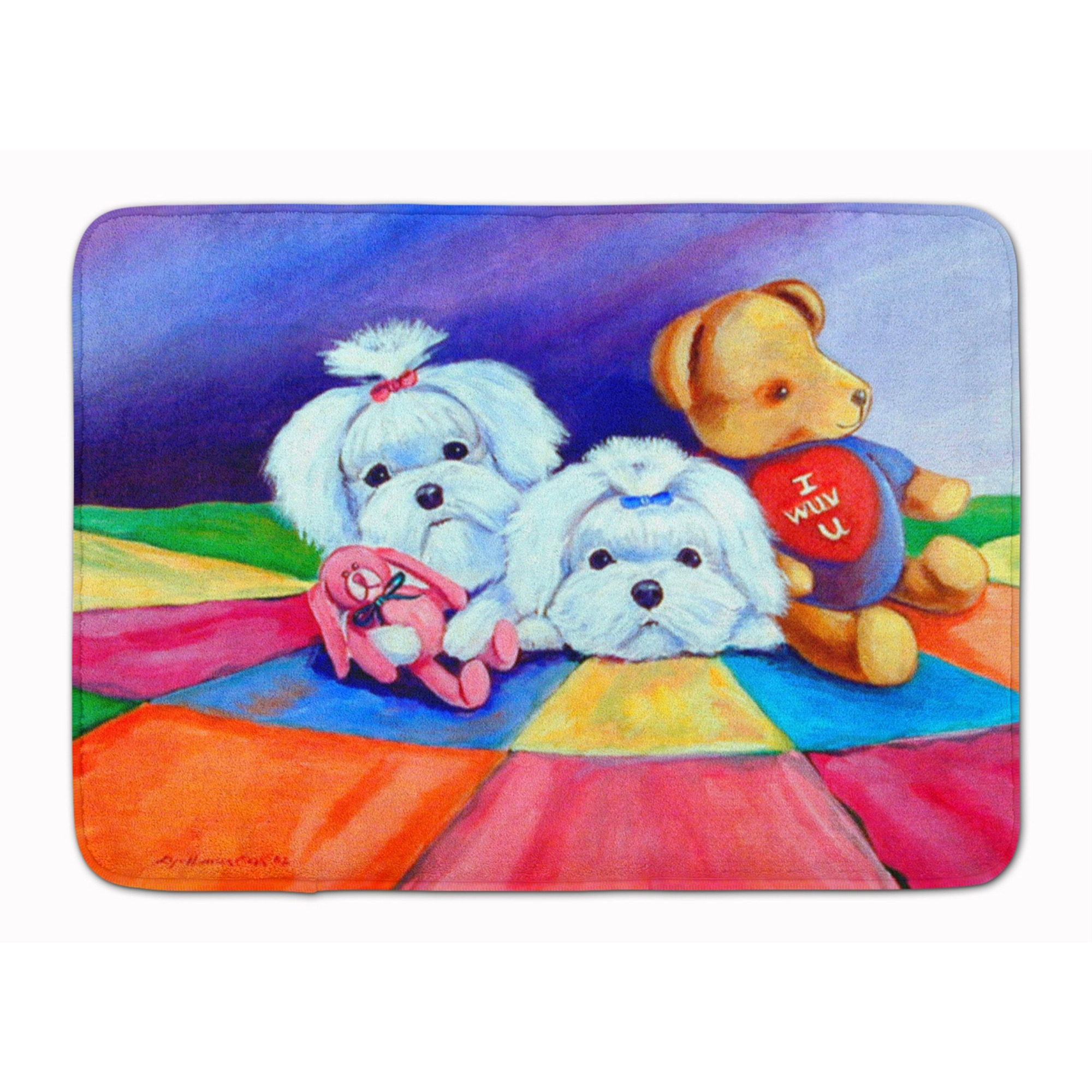 &quotCaroline's Treasures Maltese Floor Mat, 19"" x 27"", Multicolor"