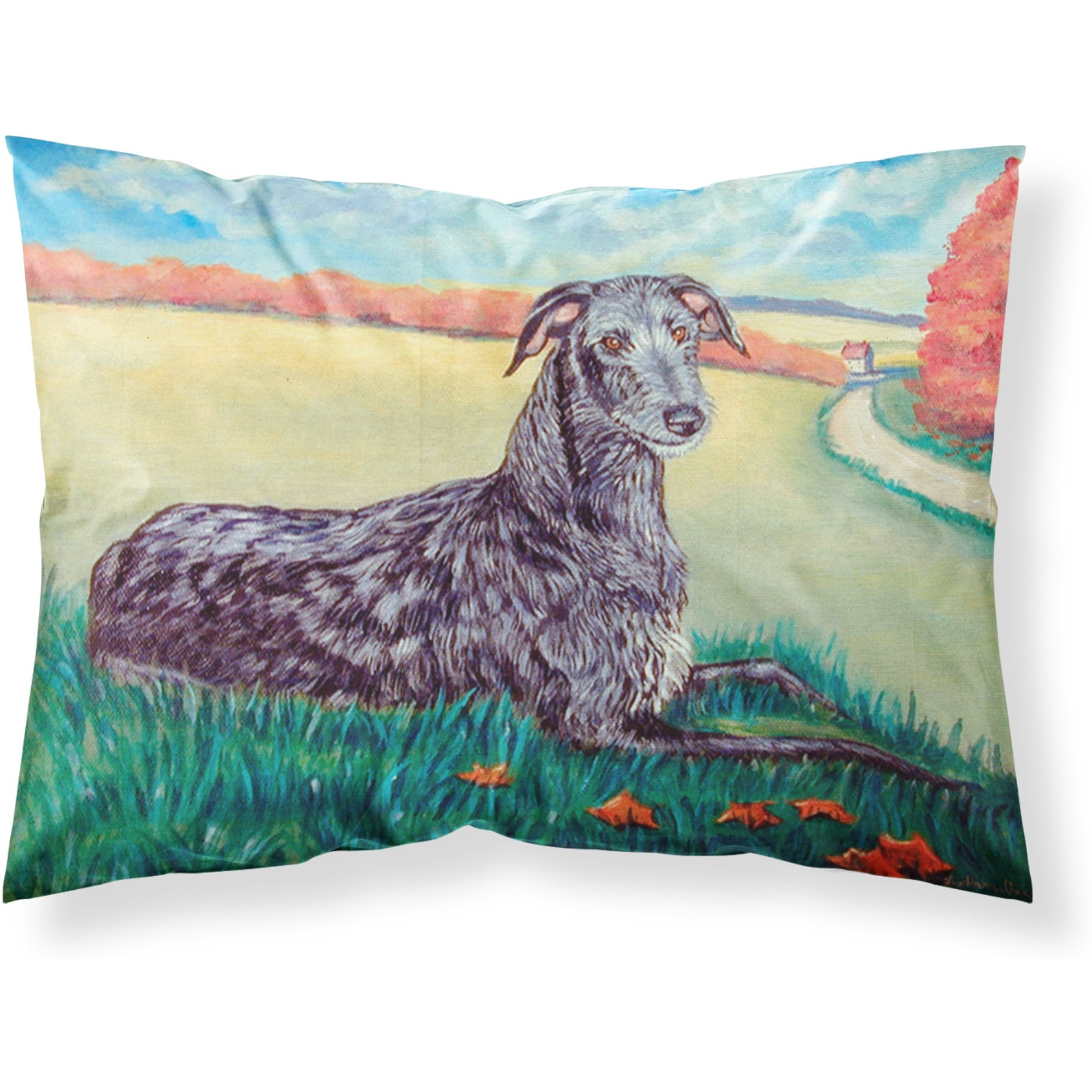 &quotCaroline's Treasures 7521PILLOWCASE Scottish Deerhound Moisture Wicking Fabric Standard Pillowcase, Large, Multicolor"