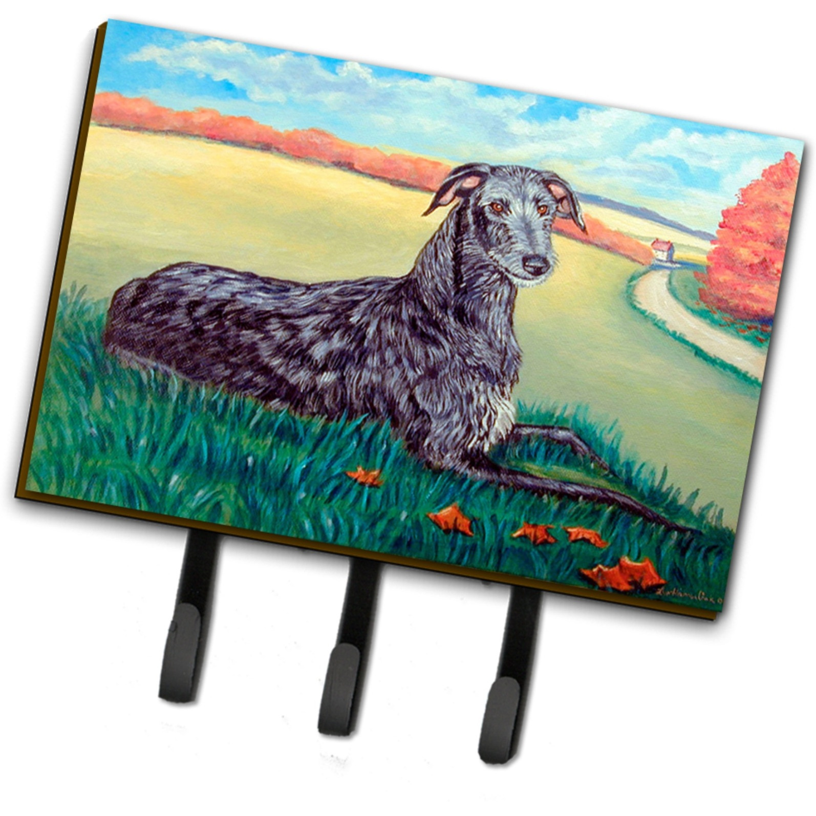 &quotCaroline's Treasures 7521TH68 Scottish Deerhound Leash Holder or Key Hook, Large, Multicolor"