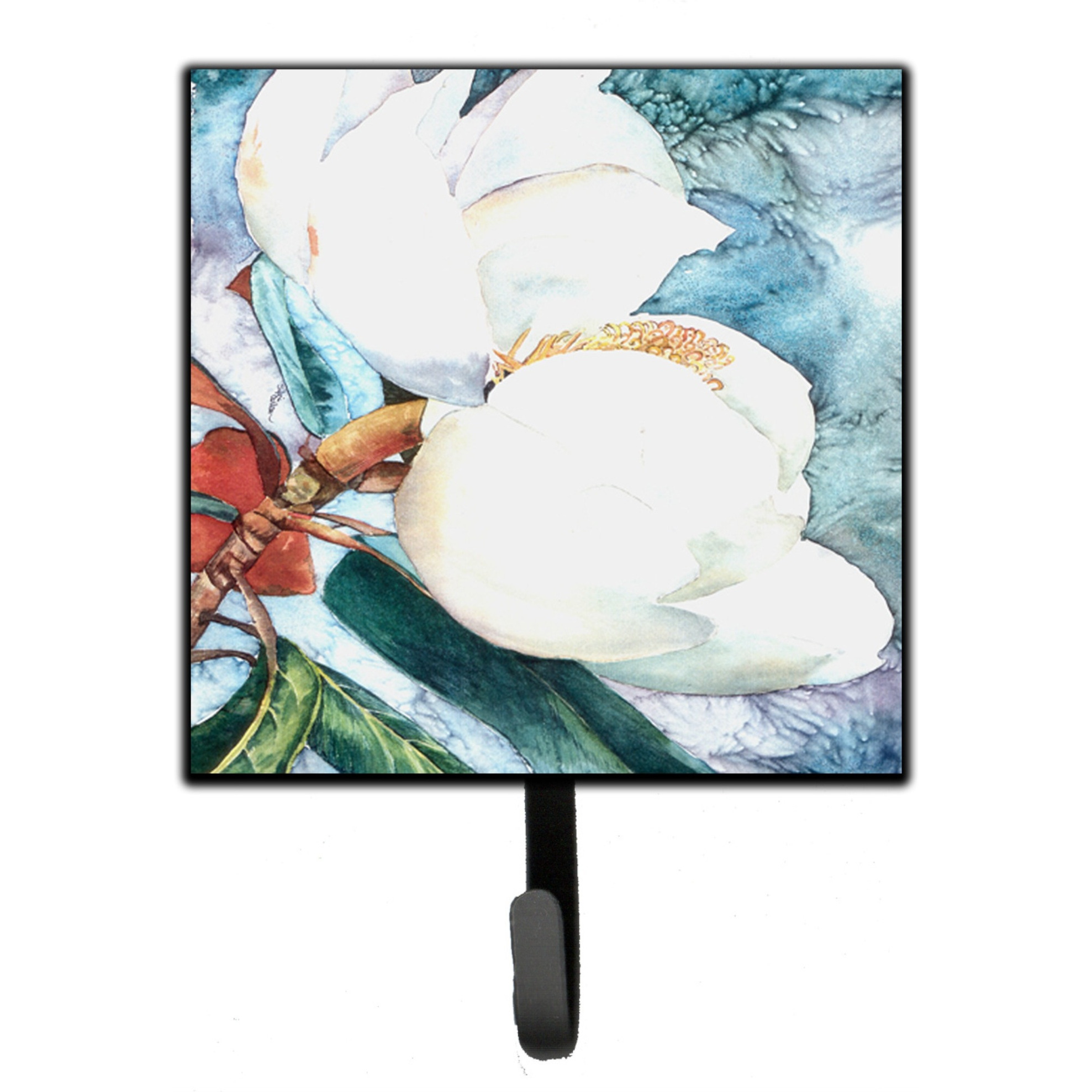 &quotCaroline's Treasures 8001SH4 Flower-Magnolia Leash Holder or Key Hook, Small, Multicolor"