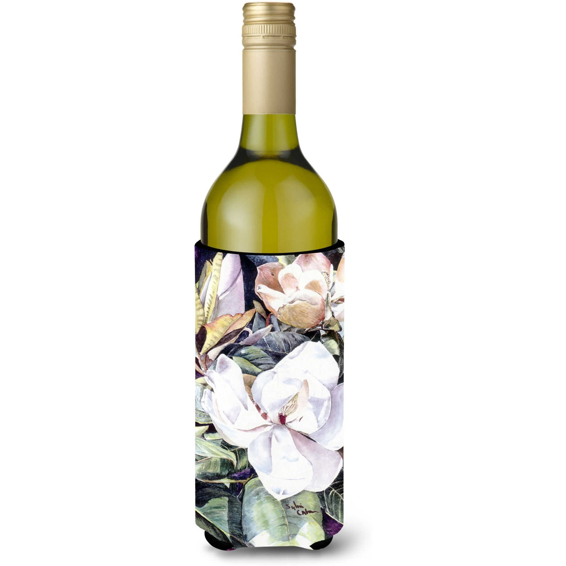 Flower - Magnolia Wine Bottle Beverage Insulator Beverage Insulator Hugger 8002LITERK