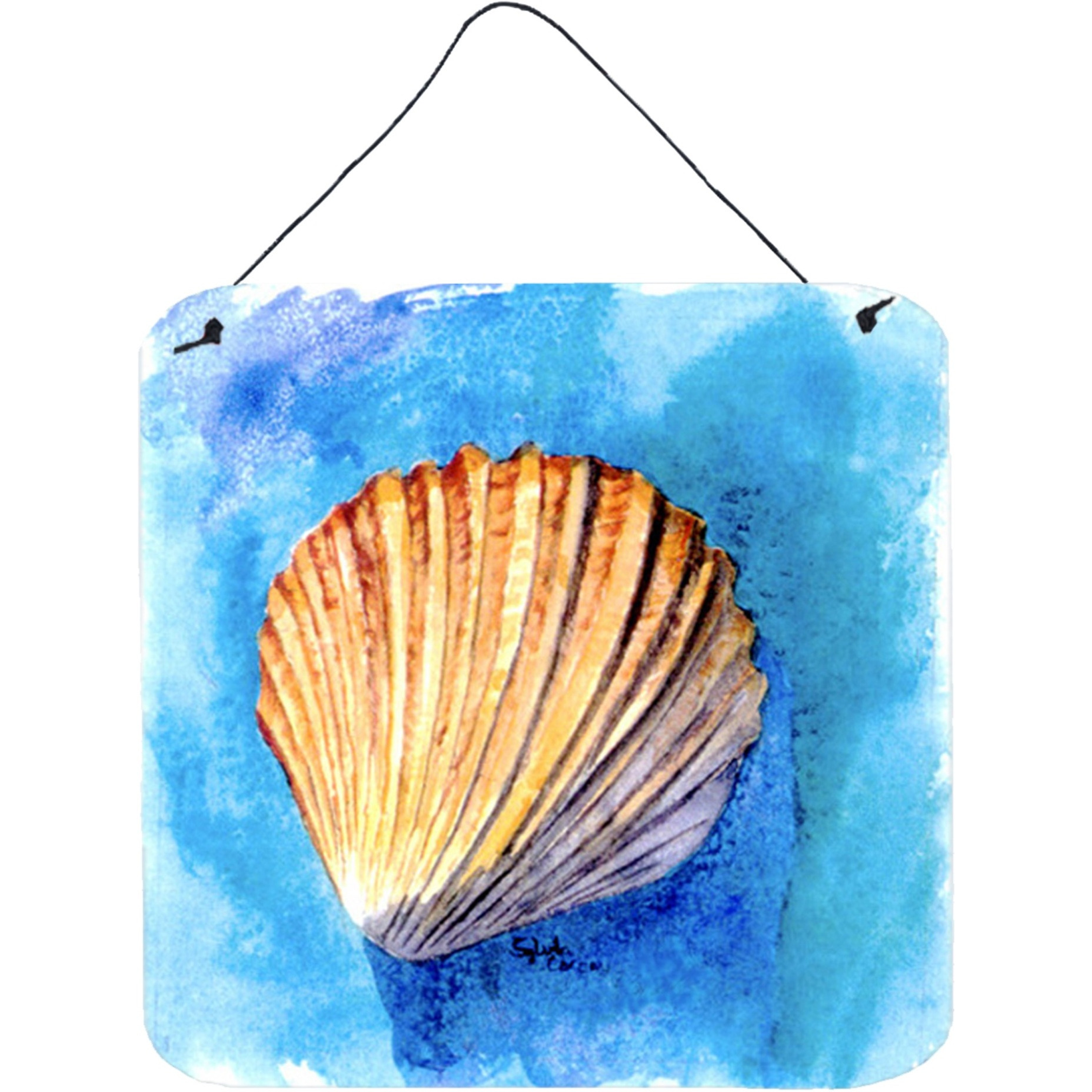 &quotCaroline's Treasures 8009DS66 Shells Aluminum Metal Wall or Door Hanging Prints, 6 x 6"", Multicolor"
