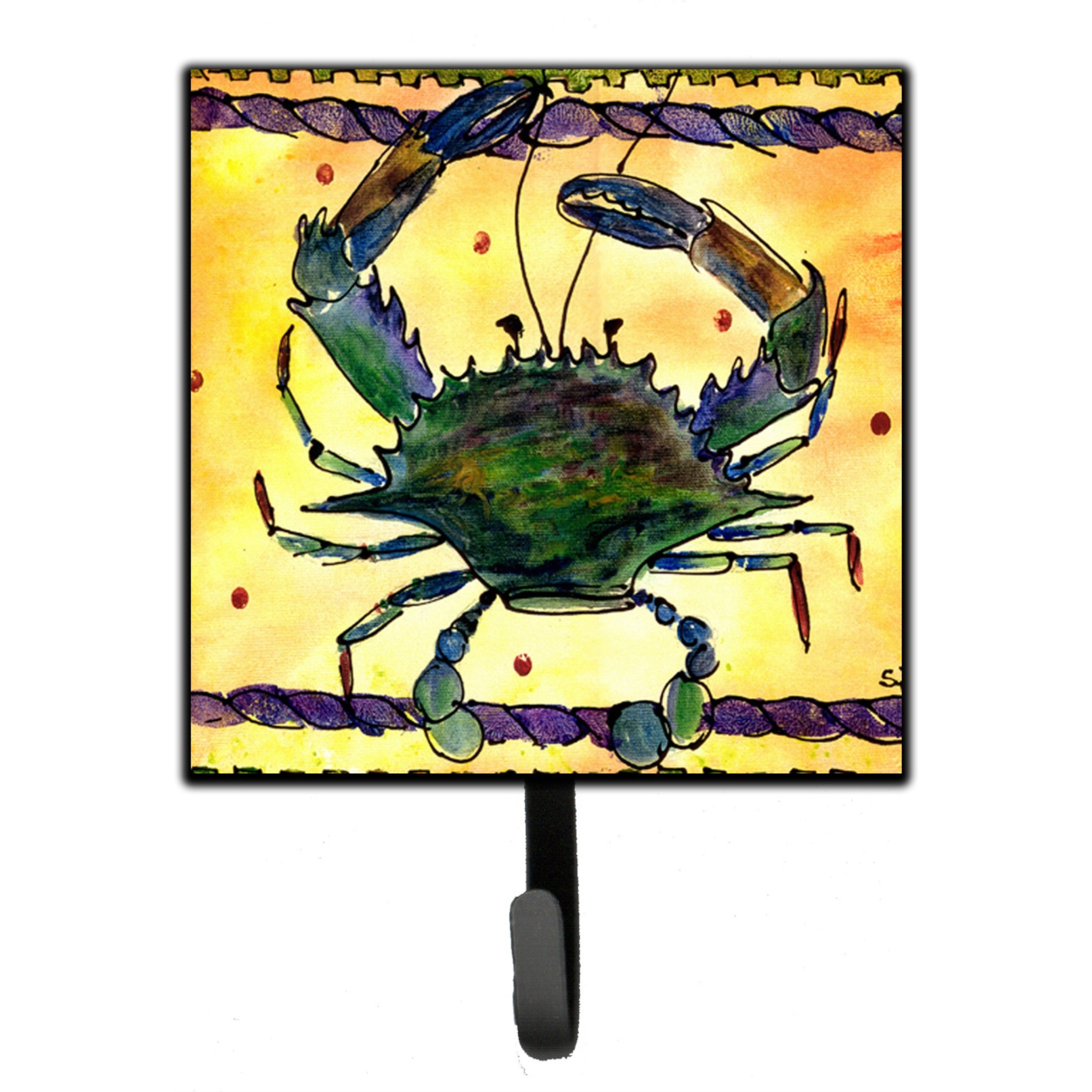 &quotCaroline's Treasures 8058SH4 Crab Leash Holder or Key Hook, Small, Multicolor"