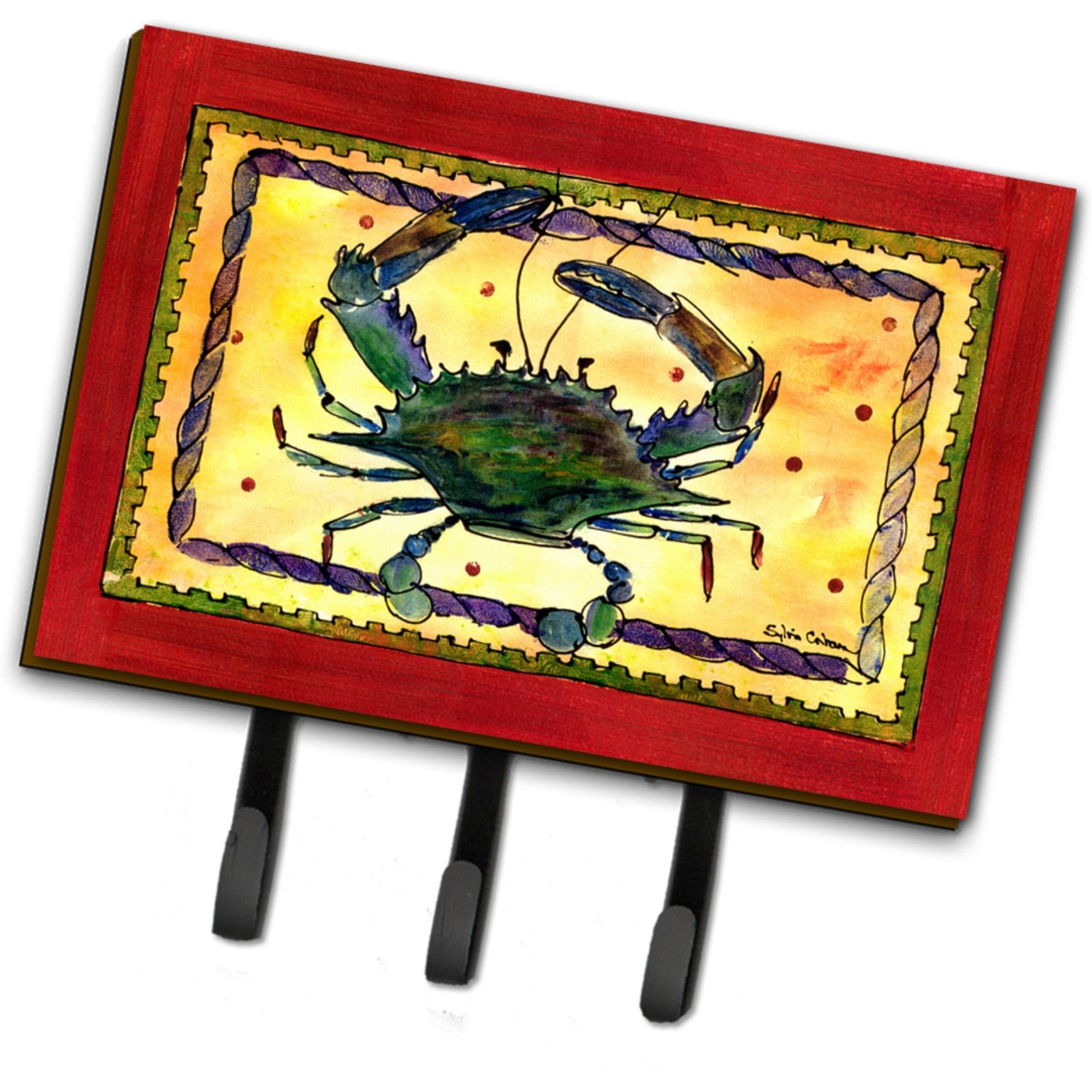 &quotCaroline's Treasures 8058TH68 Crab Leash or Key Holder, Large, Multicolor"