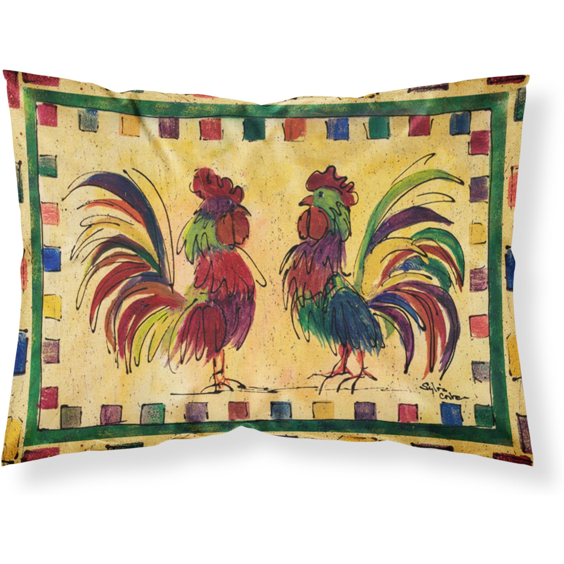 &quotCaroline's Treasures 8062PILLOWCASE Bird-Rooster Moisture Wicking Fabric Standard Pillowcase, Large, Multicolor"