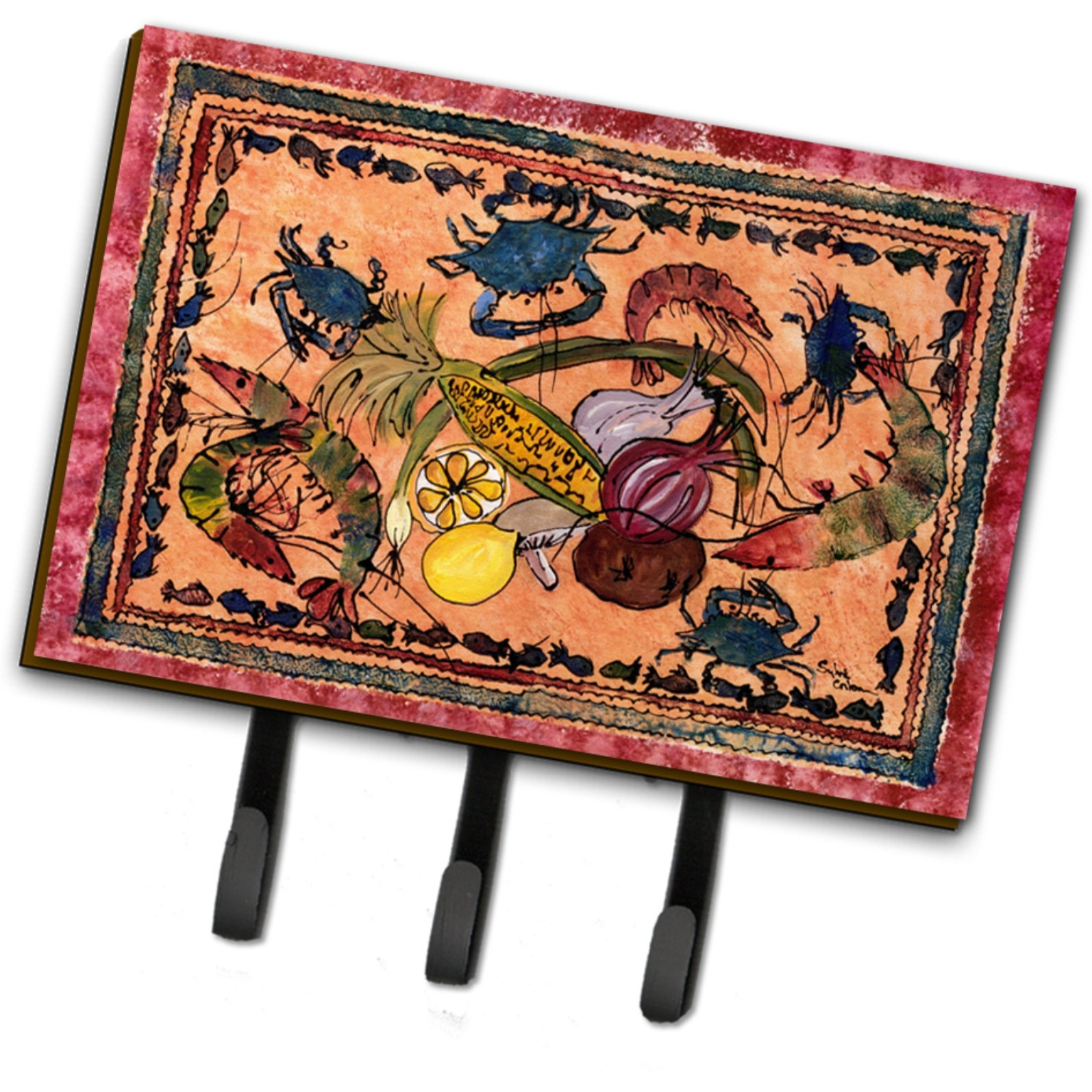 &quotCaroline's Treasures 8067TH68 Crab Leash or Key Holder, Large, Multicolor"