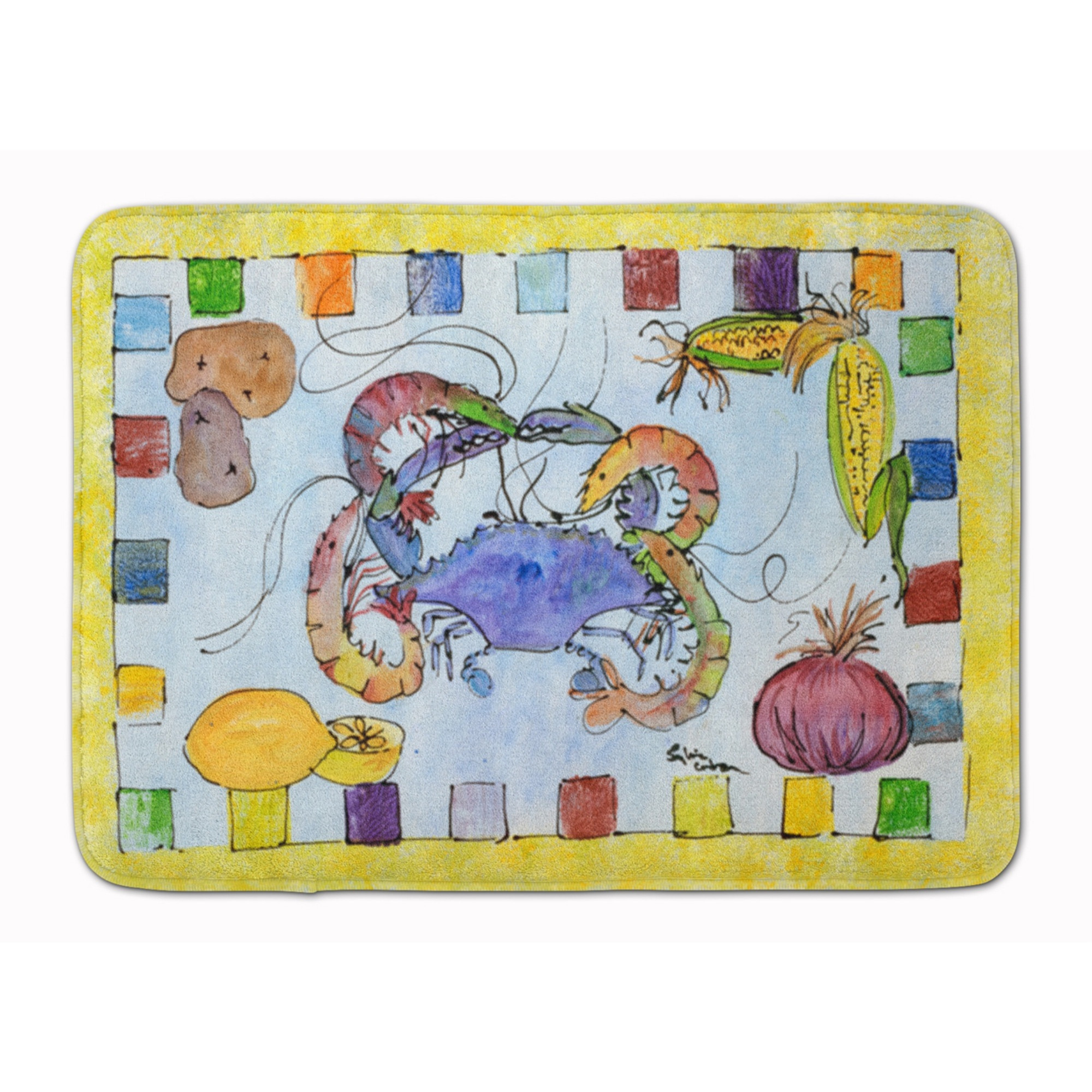 &quotCaroline's Treasures Crab Floor Mat, 19"" x 27"", Multicolor"
