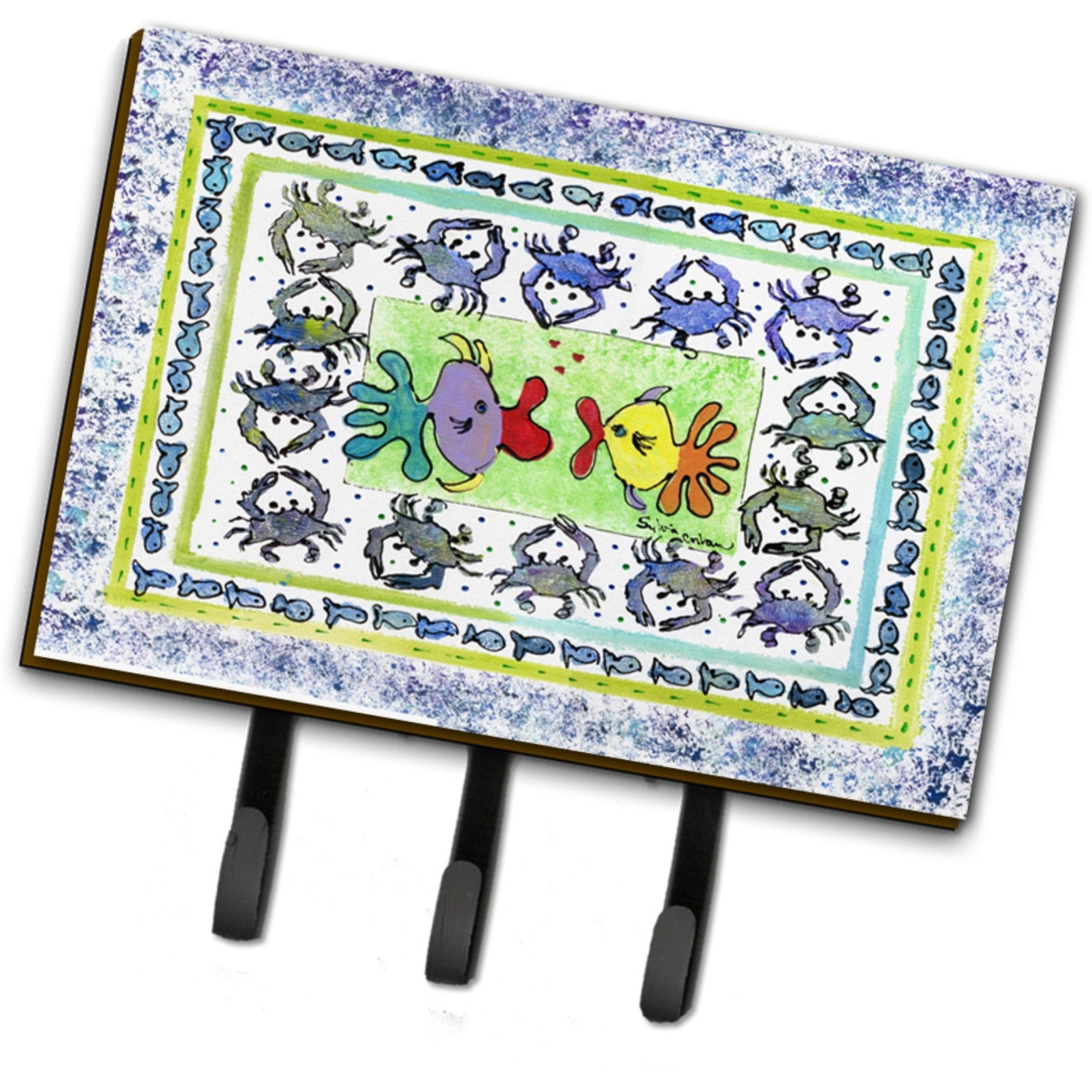 &quotCaroline's Treasures 8073TH68 Kissing Fish Leash or Key Holder, Large, Multicolor"
