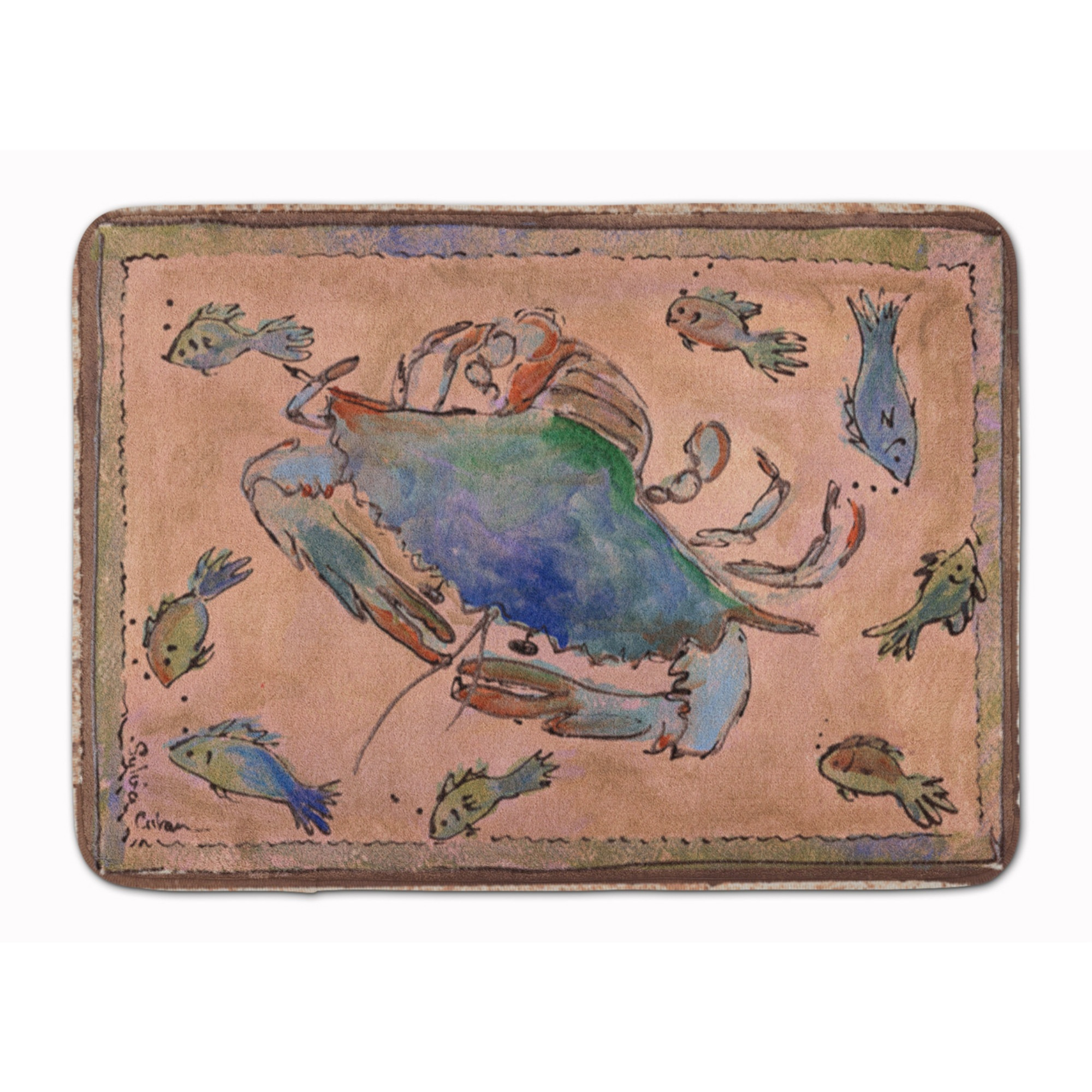 &quotCaroline's Treasures Crab Floor Mat, 19"" x 27"", Multicolor"
