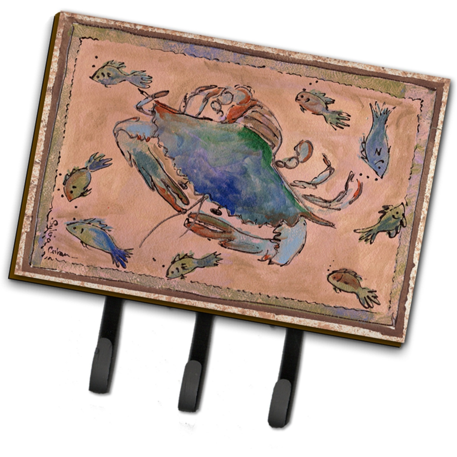 &quotCaroline's Treasures 8079TH68 Crab Leash or Key Holder, Large, Multicolor"