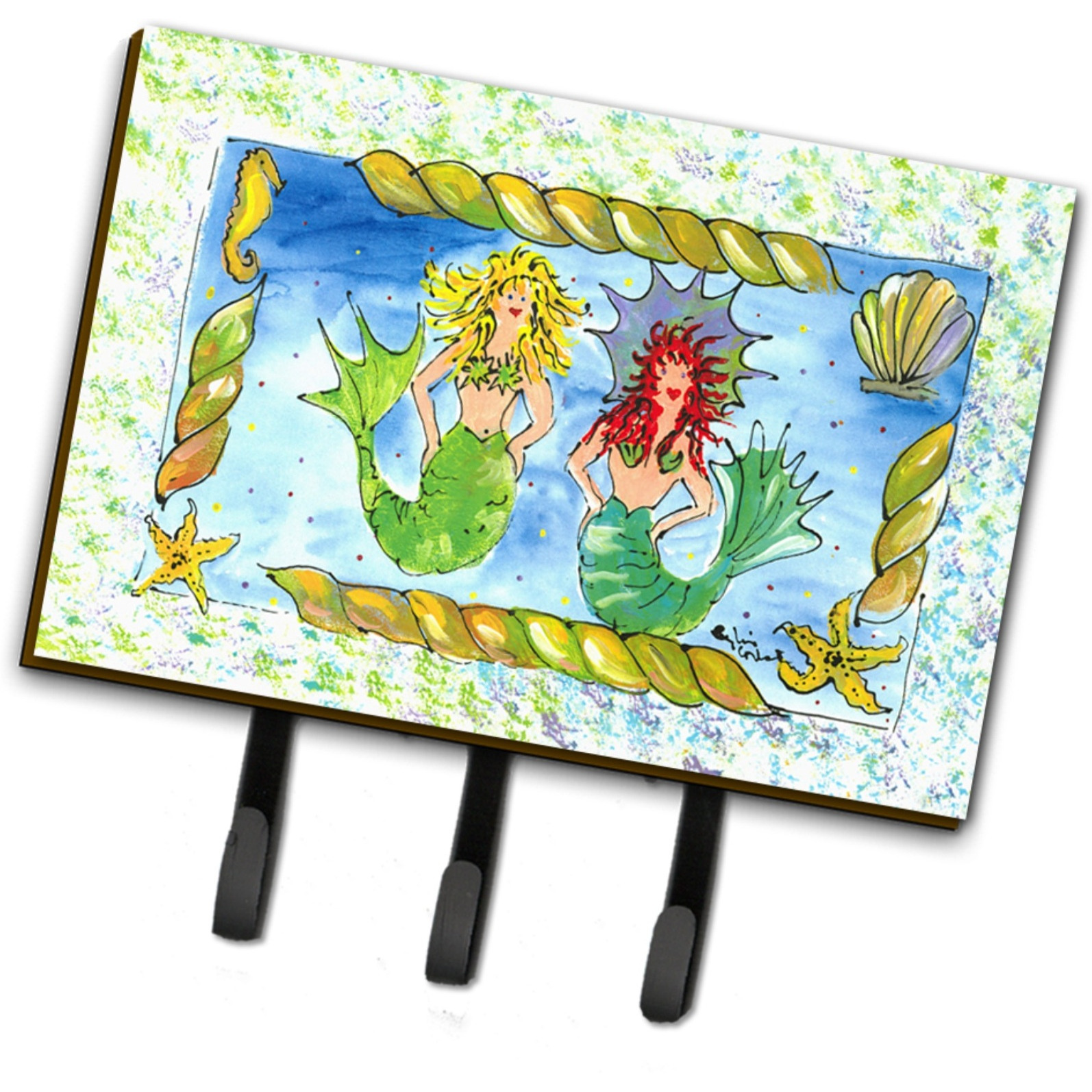 &quotCaroline's Treasures 8083TH68 Mermaid Leash or Key Holder, Large, Multicolor"