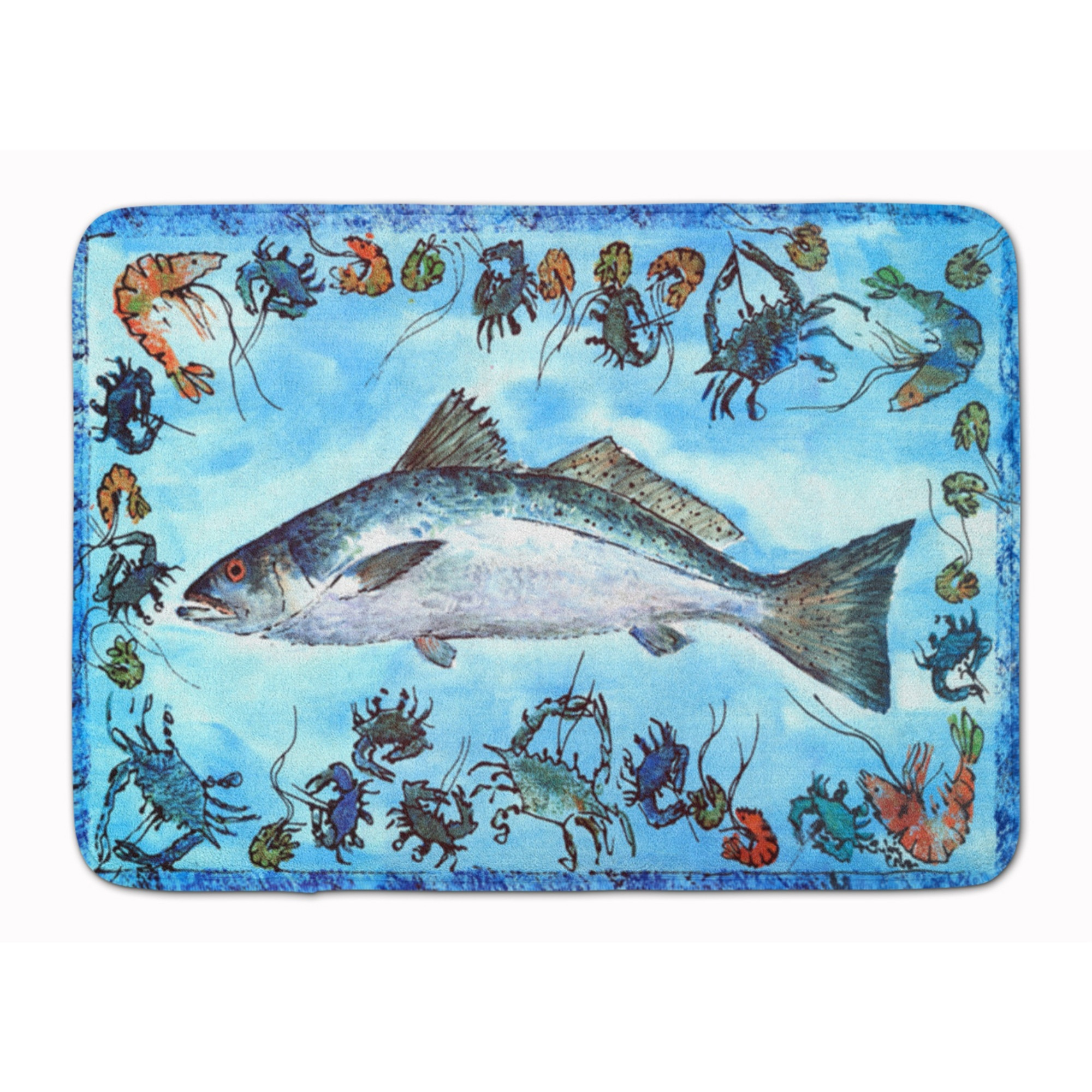 &quotCaroline's Treasures Fish Speckled Trout Floor Mat, 19"" x 27"", Multicolor"
