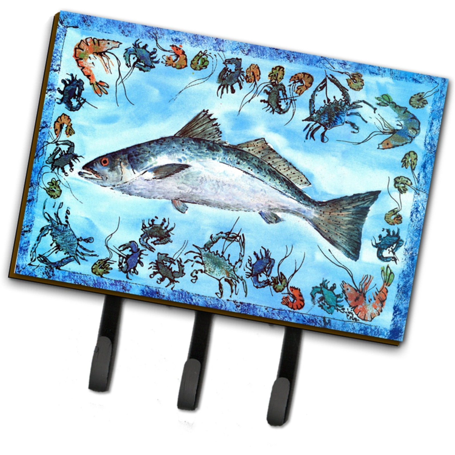 &quotCaroline's Treasures 8086TH68 Fish Speckled Trout Leash or Key Holder, Large, Multicolor"