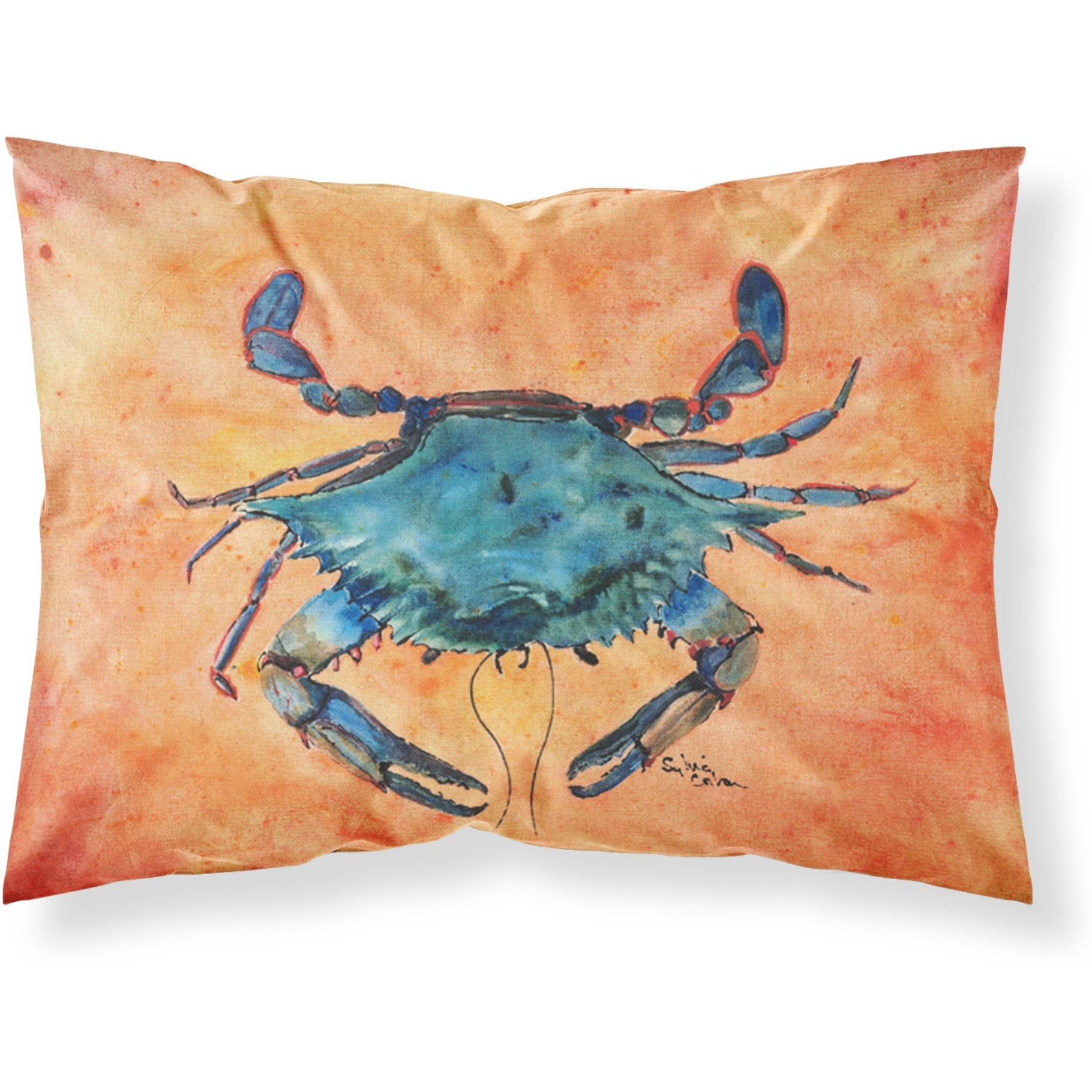 &quotCaroline's Treasures 8097PILLOWCASE Crab Moisture Wicking Fabric Standard Pillowcase, Large, Multicolor"