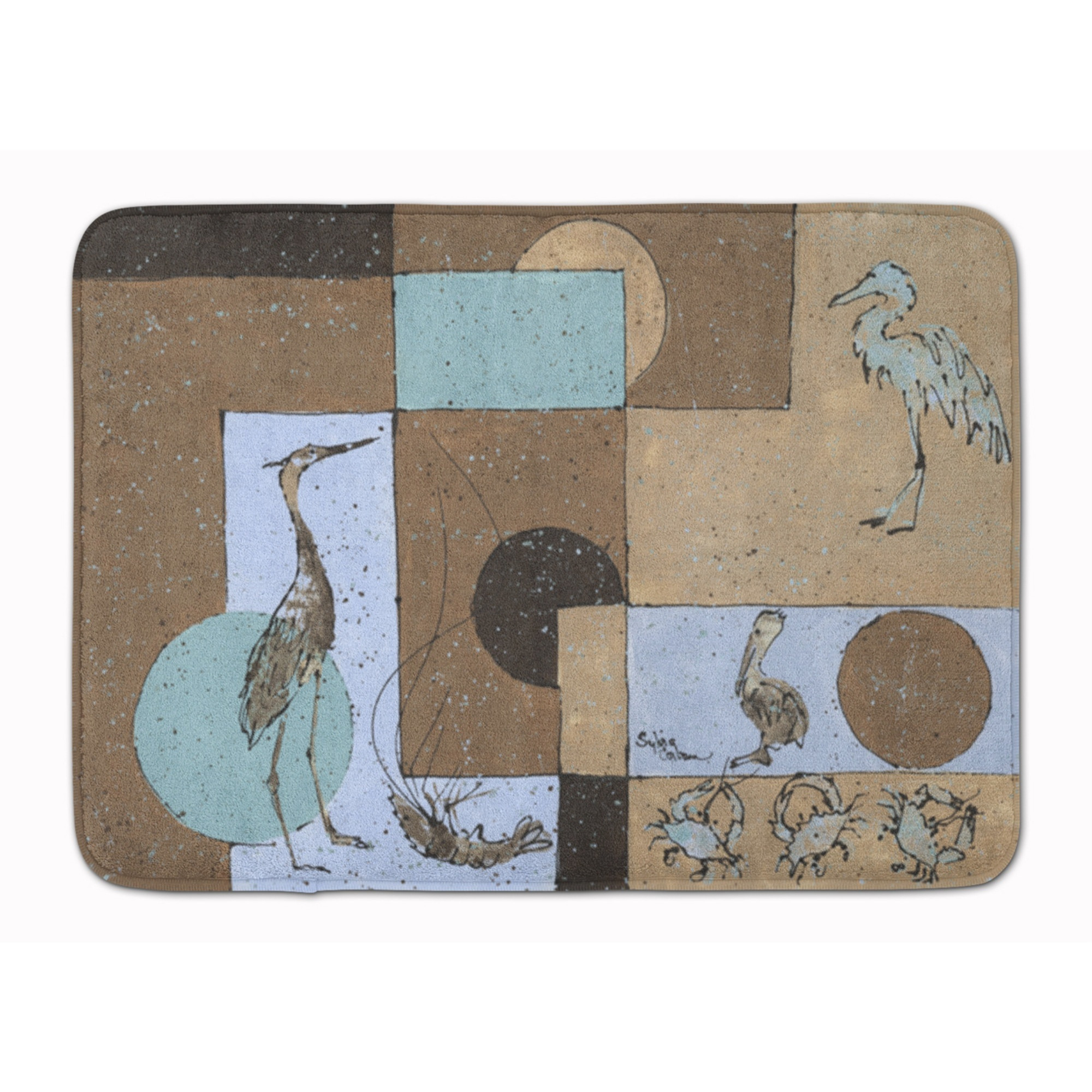 &quotCaroline's Treasures Blue Heron Floor Mat, 19"" x 27"", Multicolor"