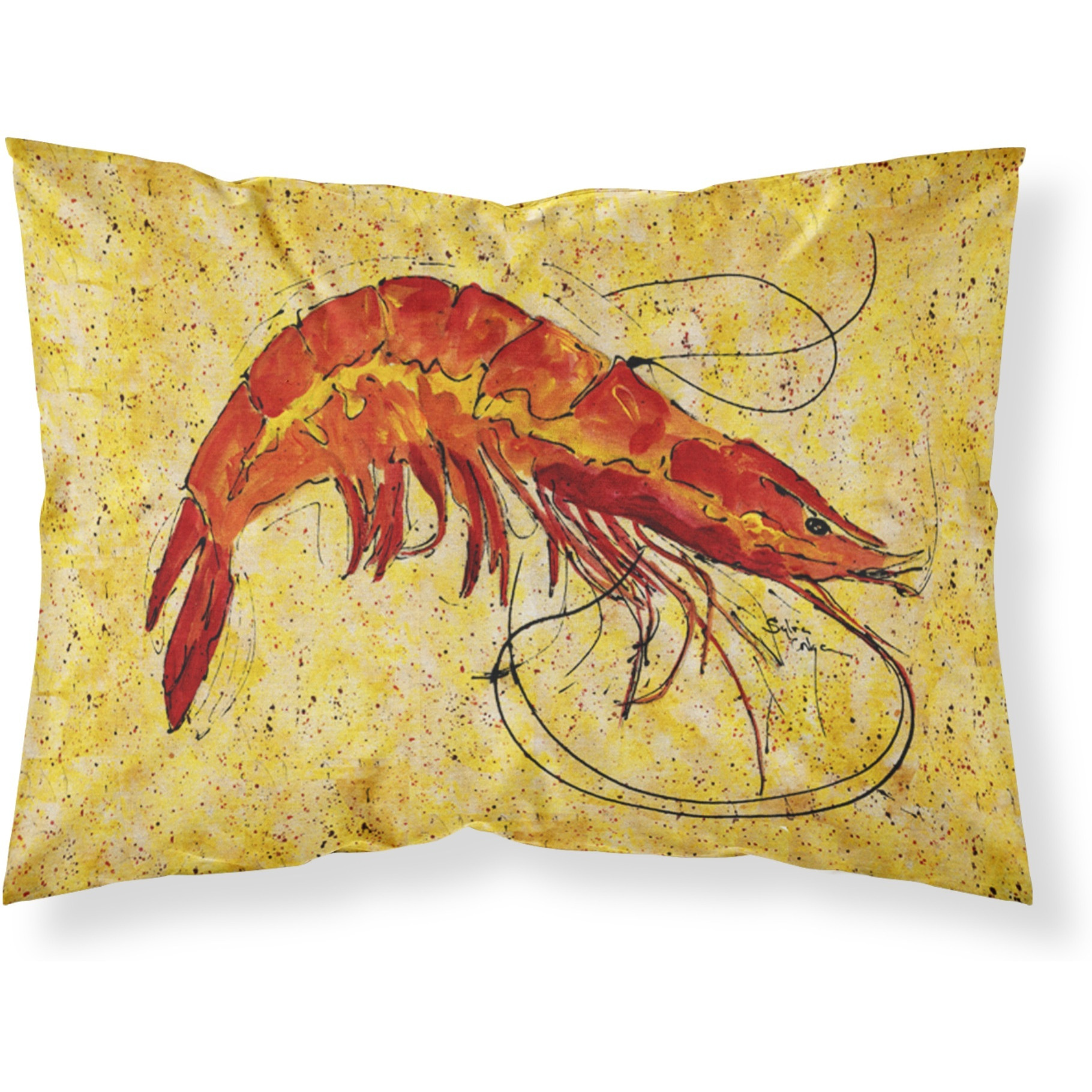 &quotCaroline's Treasures 8126PILLOWCASE Shrimp Moisture Wicking Fabric Standard Pillowcase, Large, Multicolor"