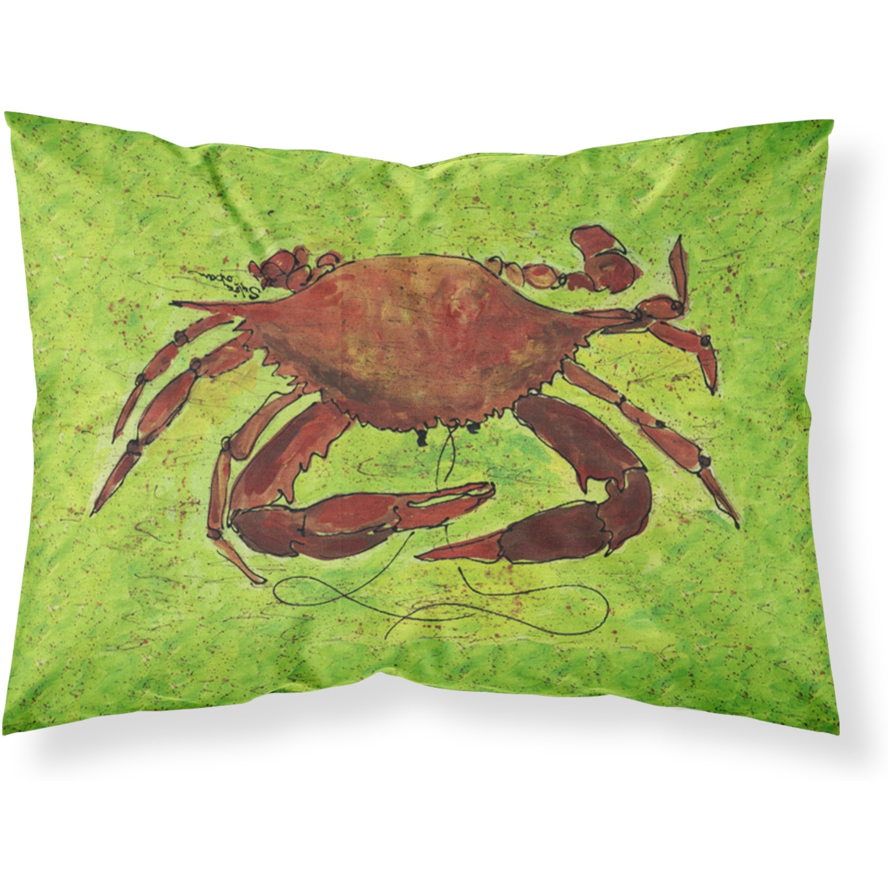 &quotCaroline's Treasures 8127PILLOWCASE Crab Moisture Wicking Fabric Standard Pillowcase, Large, Multicolor"