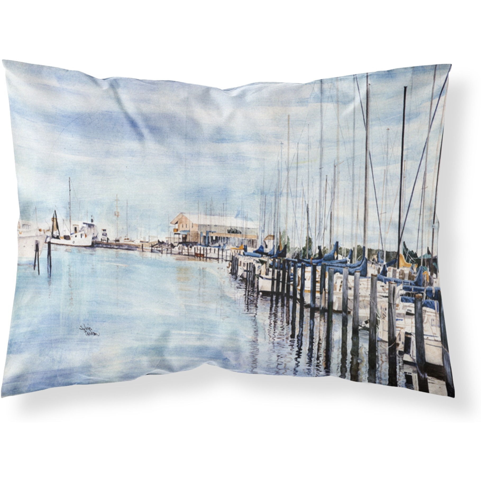 &quotCaroline's Treasures 8128PILLOWCASE The Warf Moisture Wicking Fabric Standard Pillowcase, Large, Multicolor"