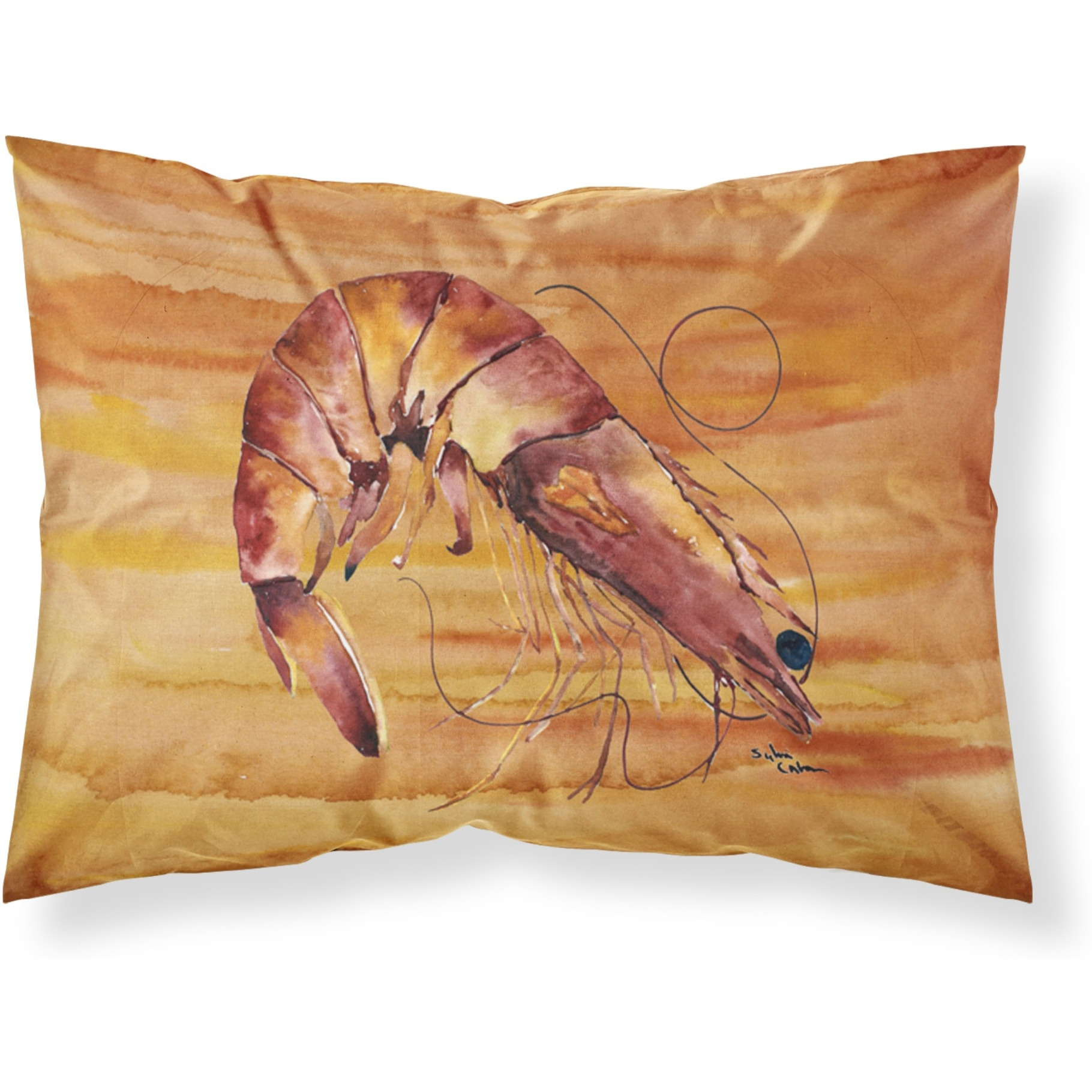 &quotCaroline's Treasures 8140PILLOWCASE Shrimp Moisture Wicking Fabric Standard Pillowcase, Large, Multicolor"