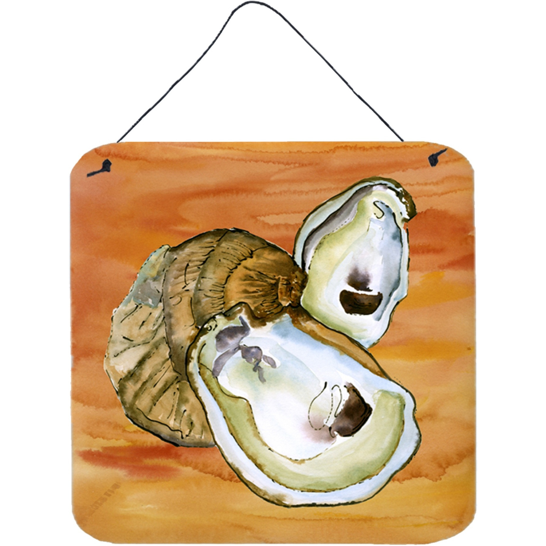 &quotCaroline's Treasures 8142DS66 Oyster Aluminum Metal Wall or Door Hanging Prints, 6 x 6"", Multicolor"