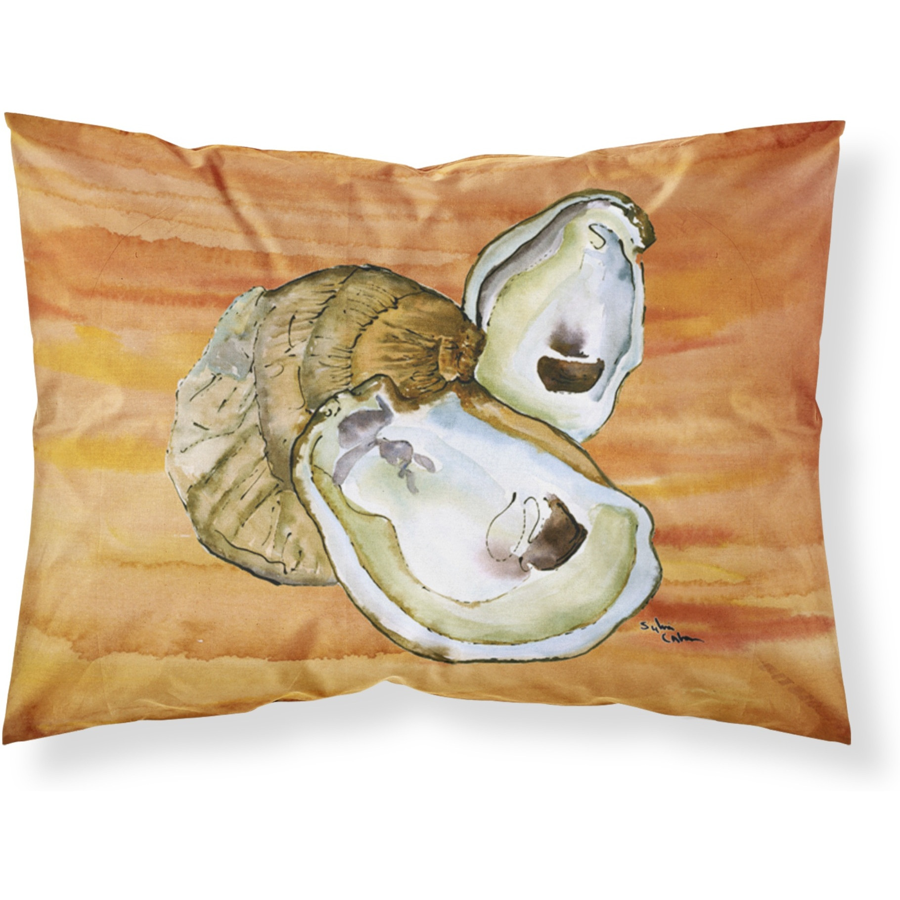 &quotCaroline's Treasures 8142PILLOWCASE Oyster Moisture Wicking Fabric Standard Pillowcase, Large, Multicolor"