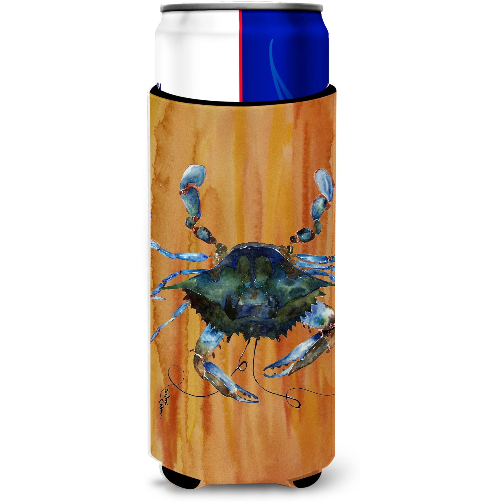 Male Blue Crab Spicy Hot Ultra Beverage Insulators for slim cans 8143MUK