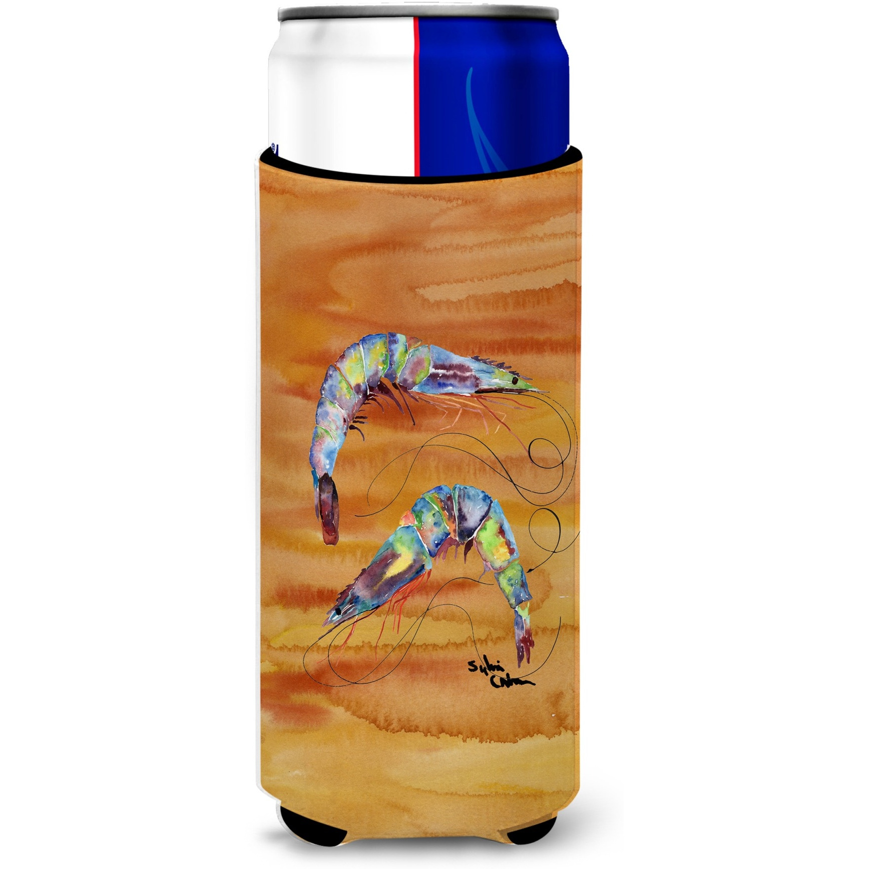 Shrimp Spicy Hot Ultra Beverage Insulators for slim cans 8145MUK