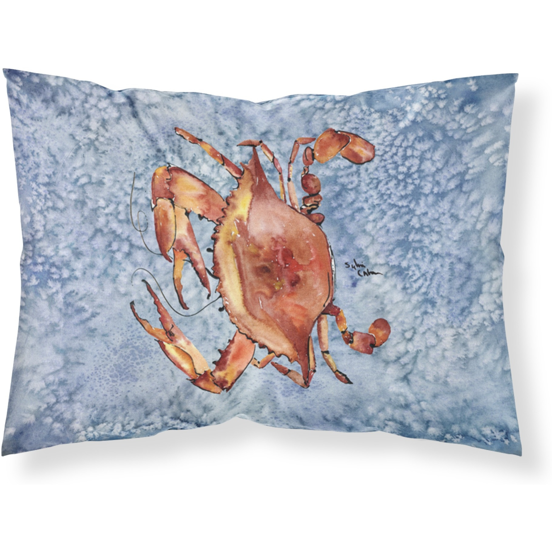 &quotCaroline's Treasures 8147PILLOWCASE Crab Moisture Wicking Fabric Standard Pillowcase, Large, Multicolor"