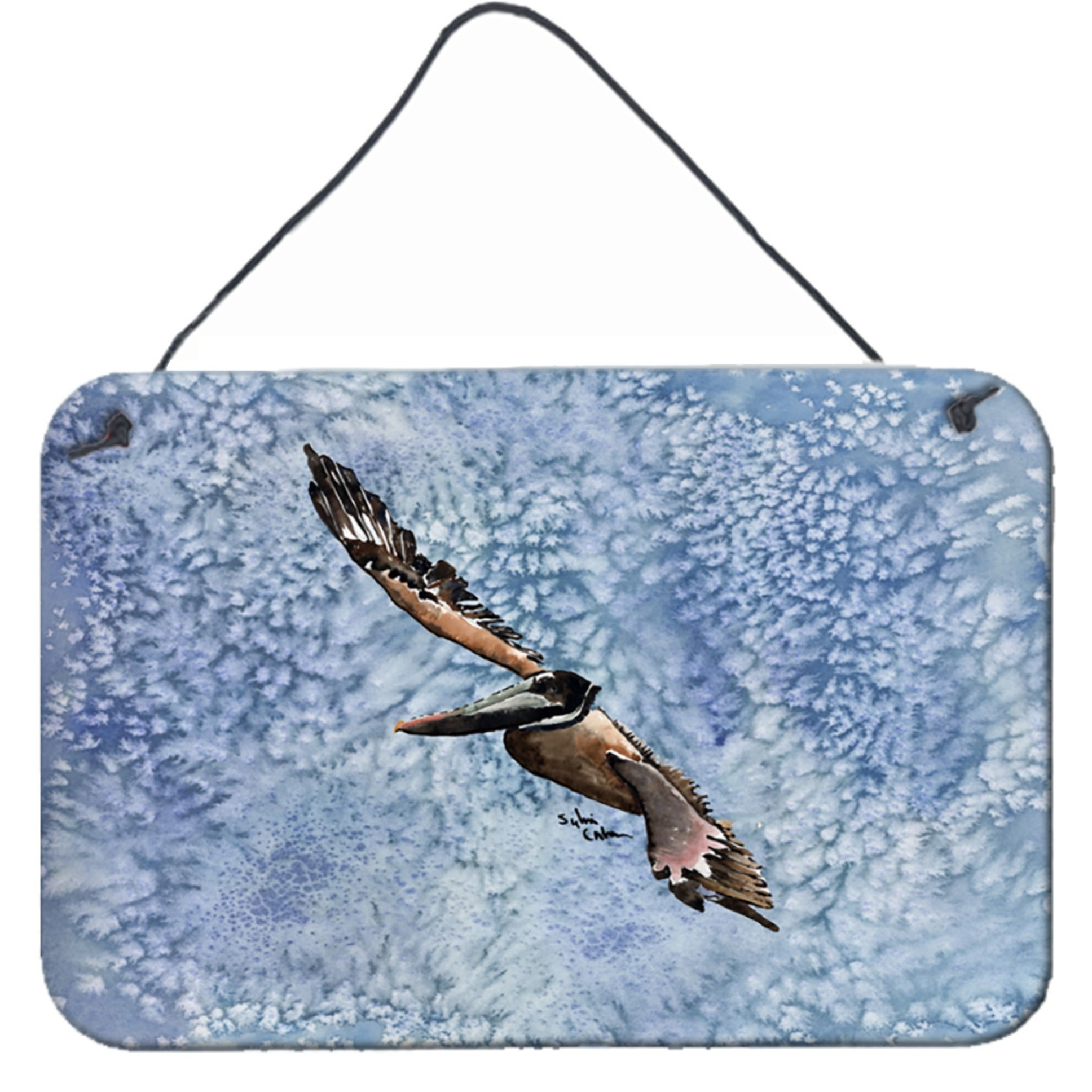 &quotCaroline's Treasures 8150DS812 Pelican Indoor or Aluminum Metal Wall or Door Hanging Prints, 8 x 12"", Multicolor"