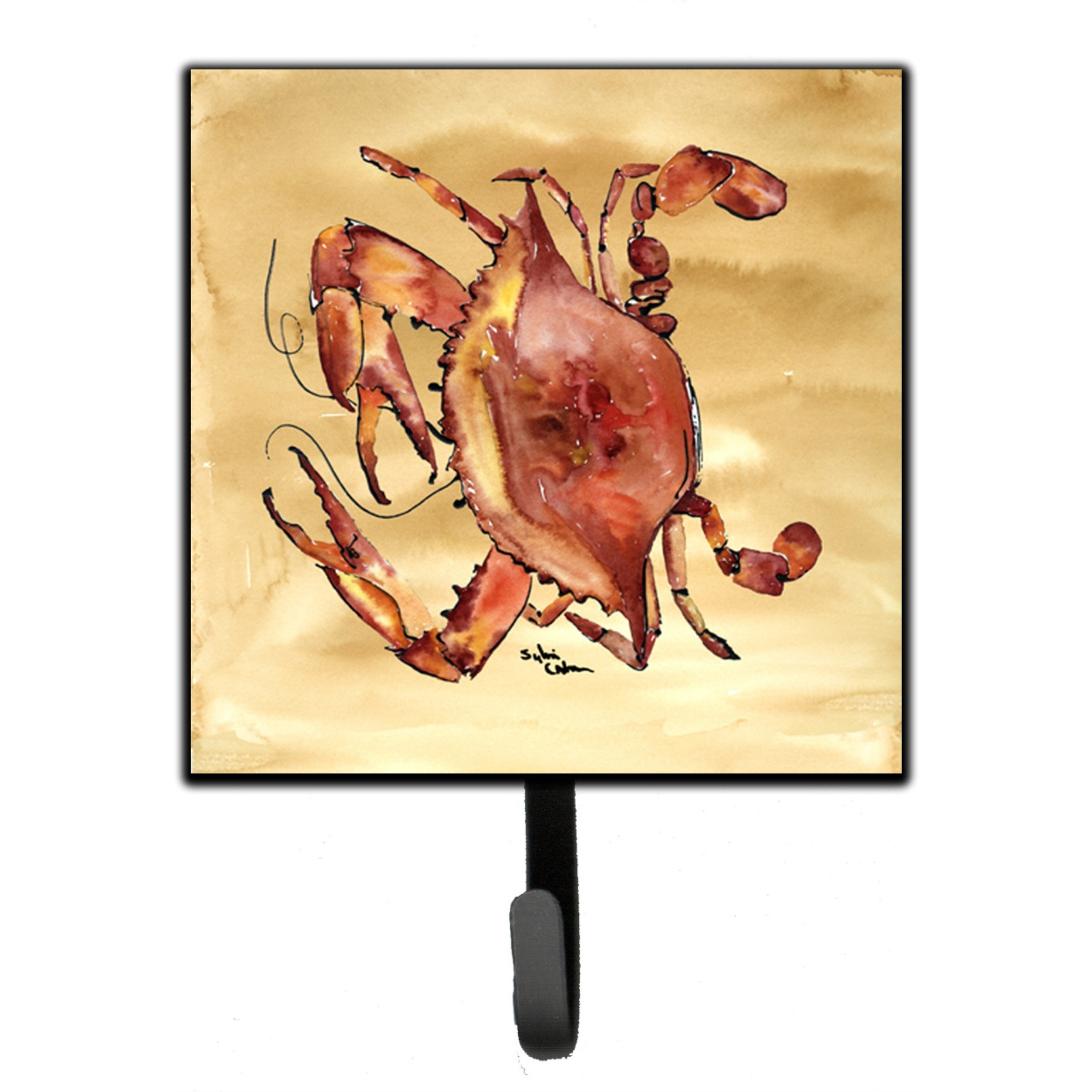 &quotCaroline's Treasures 8154SH4 Crab Leash Holder or Key Hook, Small, Multicolor"