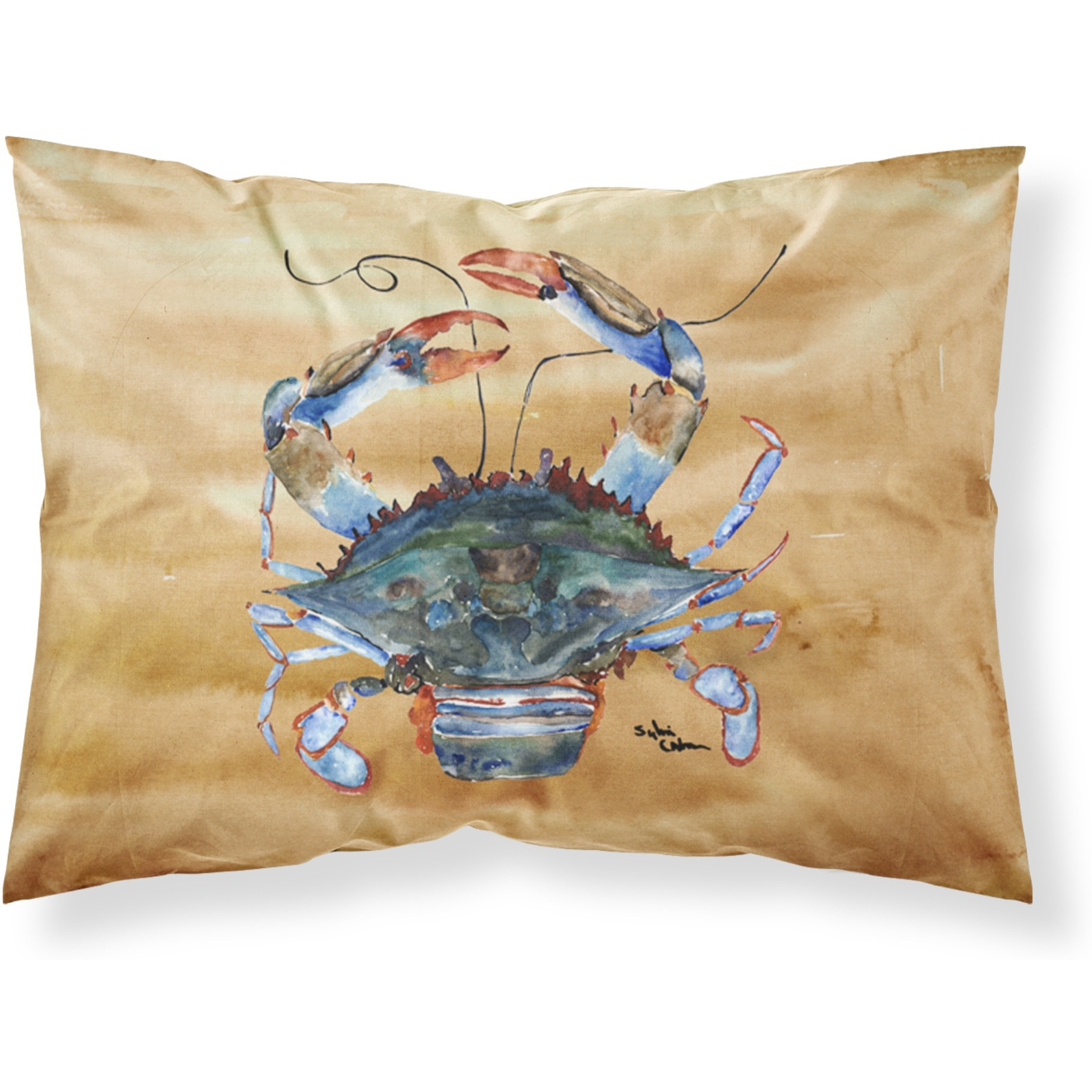 &quotCaroline's Treasures 8156PILLOWCASE Crab Moisture Wicking Fabric Standard Pillowcase, Large, Multicolor"