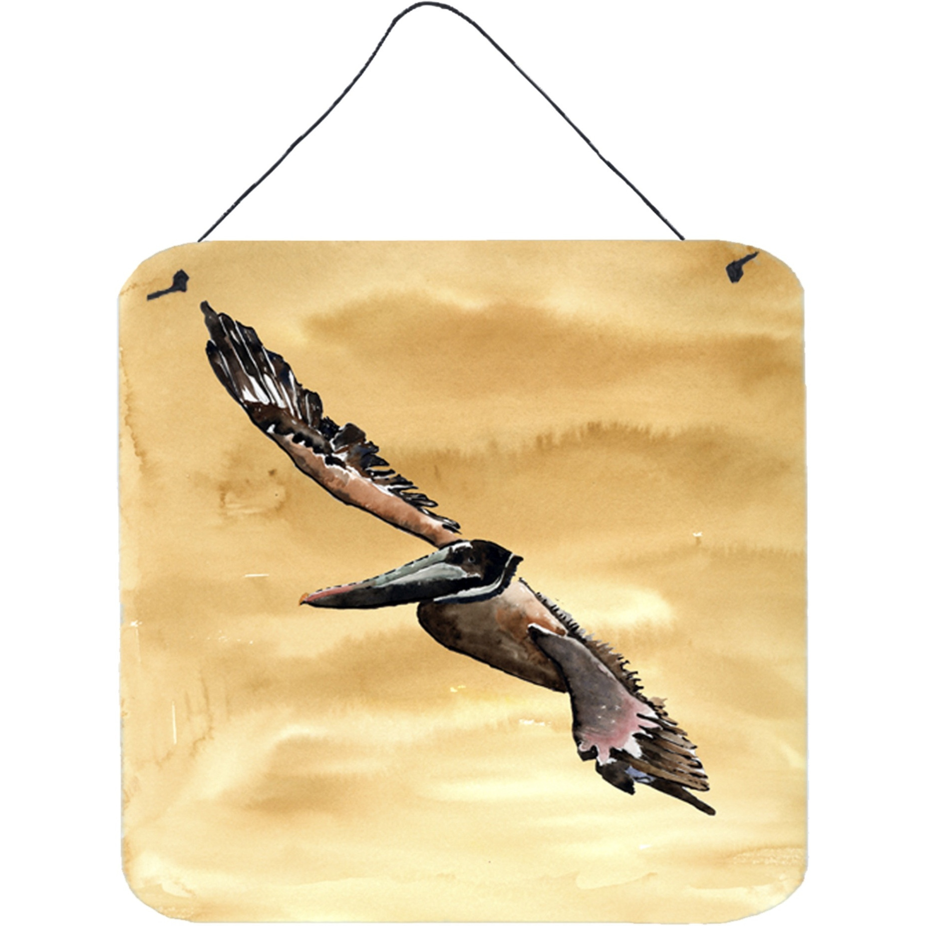 &quotCaroline's Treasures 8157DS66 Bird-Pelican Aluminum Metal Wall or Door Hanging Prints, 6 x 6"", Multicolor"